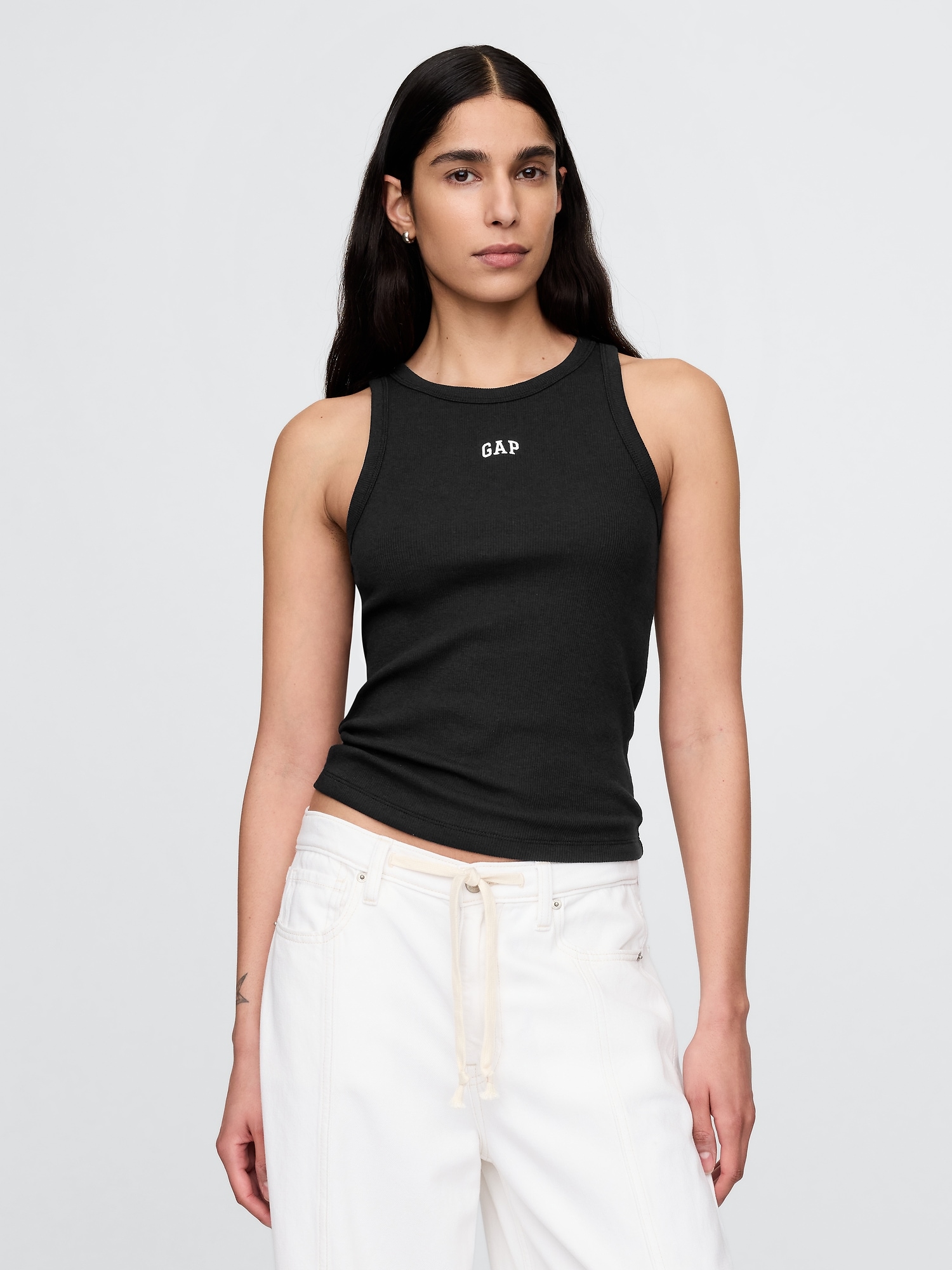GAP Ribbed top with logo - Womens