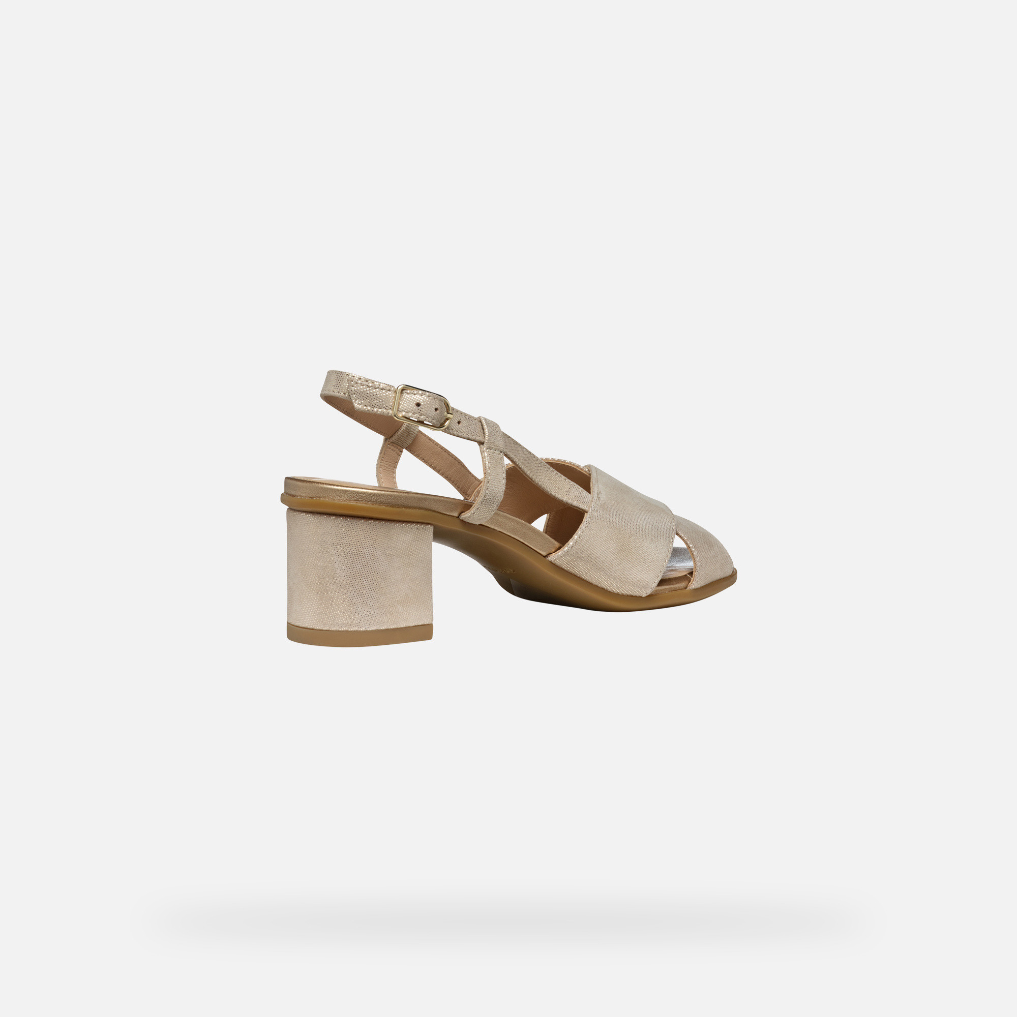 Gold women&#039;s sandals Geox Aurely 50 - Women&#039;s