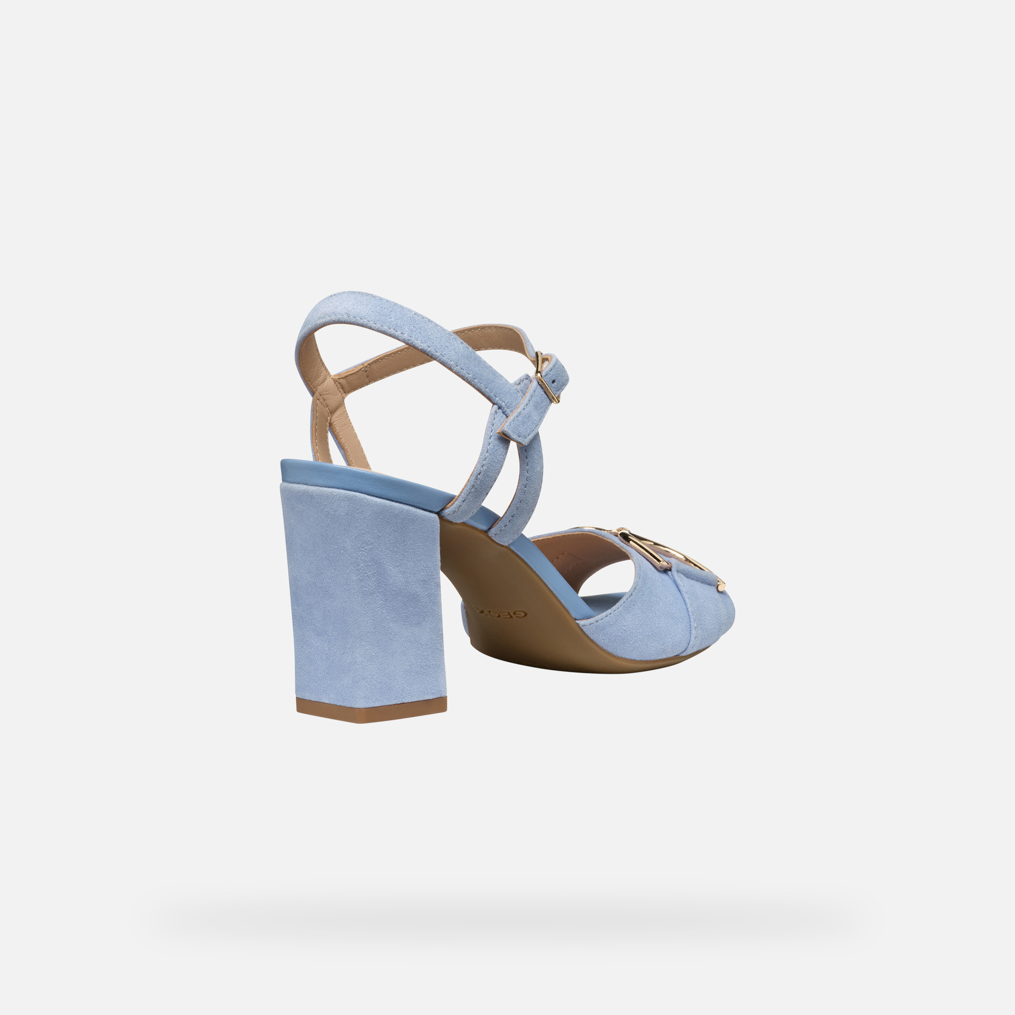 Light blue women&#039;s sandals Geox New Eraklia 80 - Women&#039;s