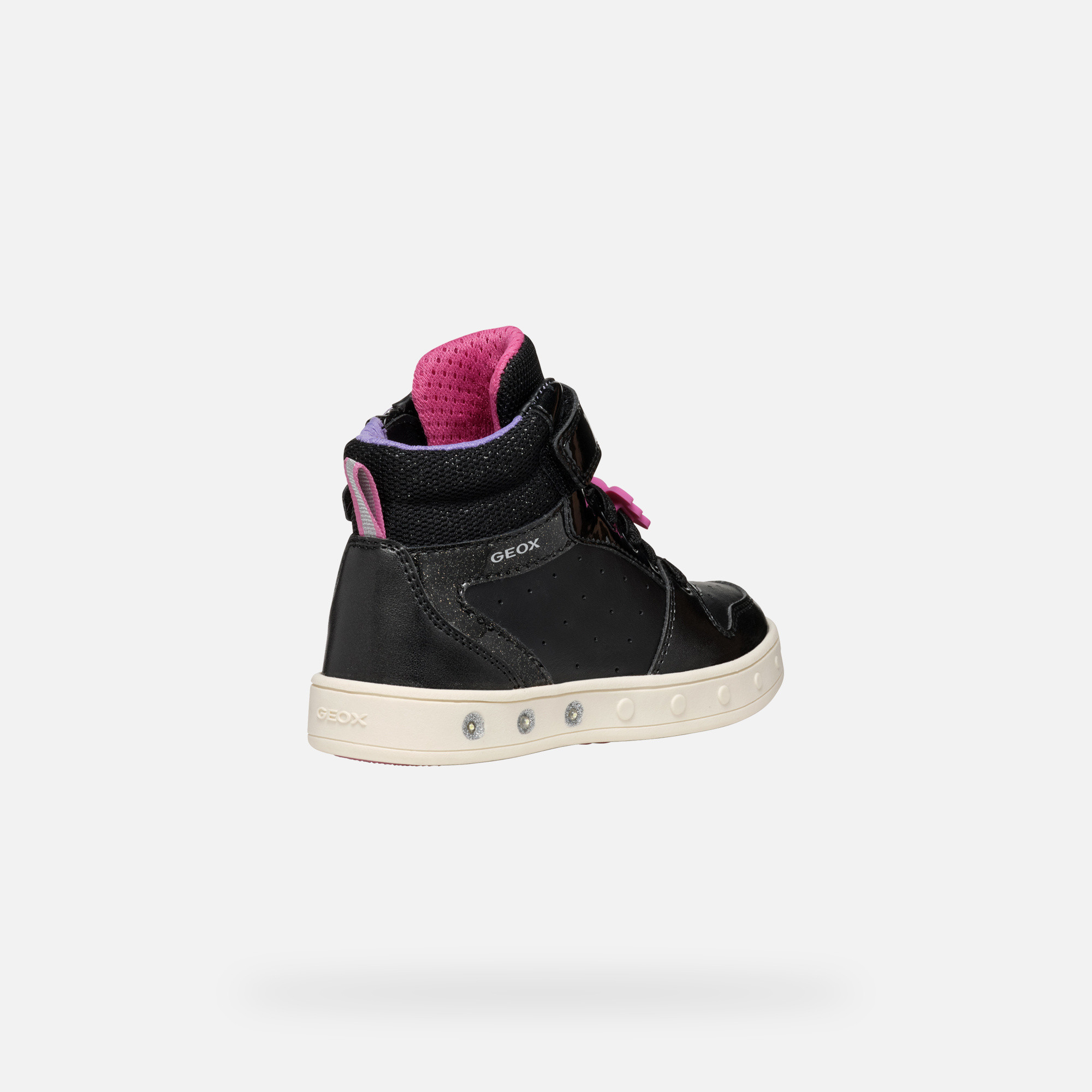 Black Girls Geox Skylin Sneakers - Girls