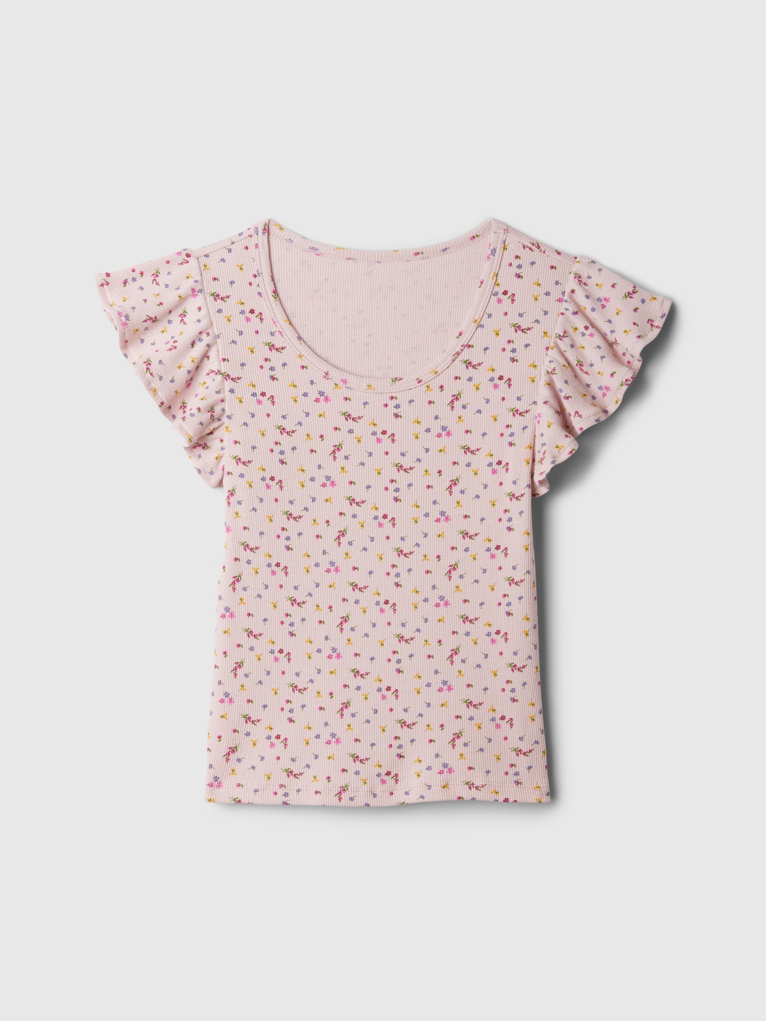 GAP Floral ribbed T-shirt - Girls