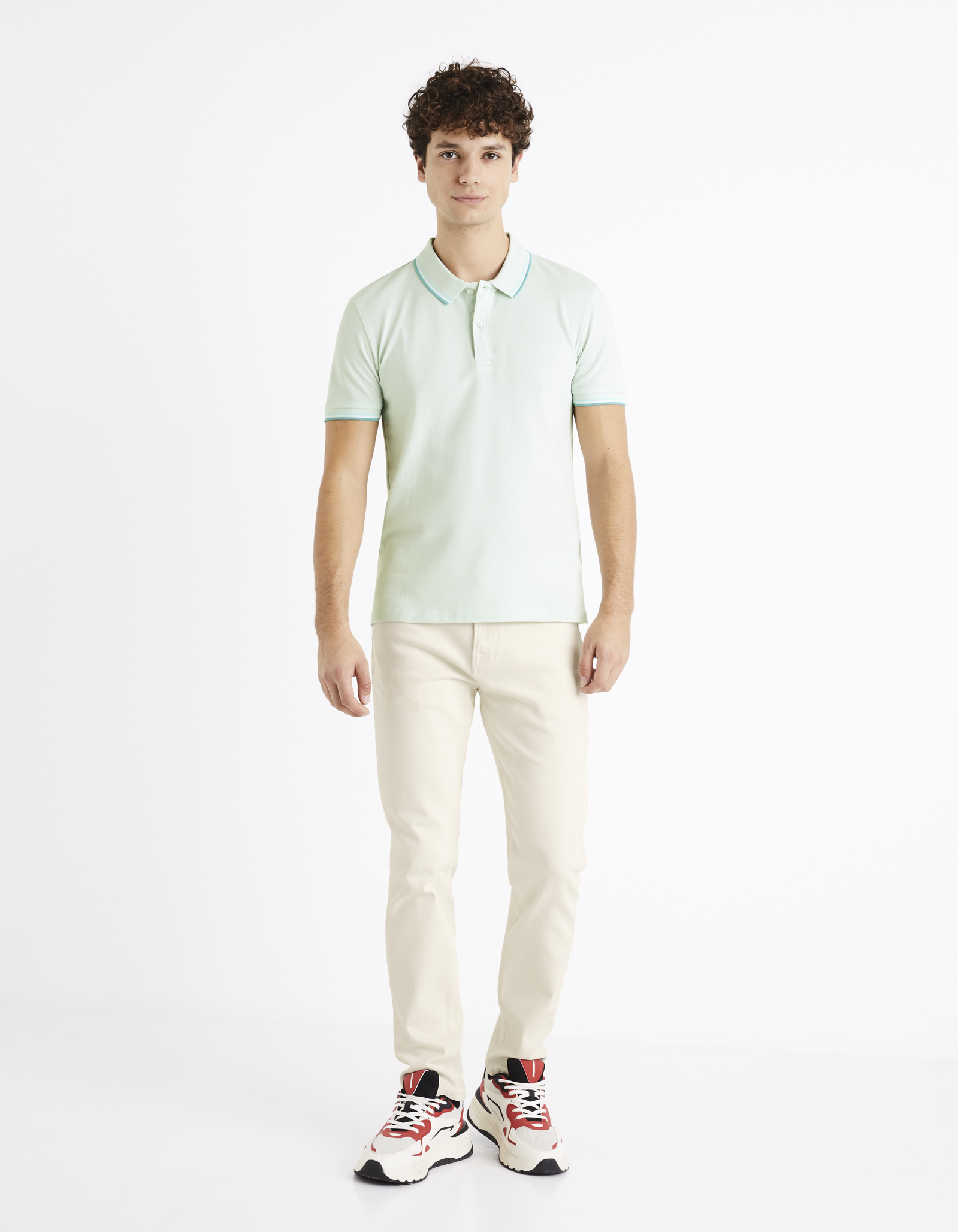 Slim fit pentru barbati Celio - crem
