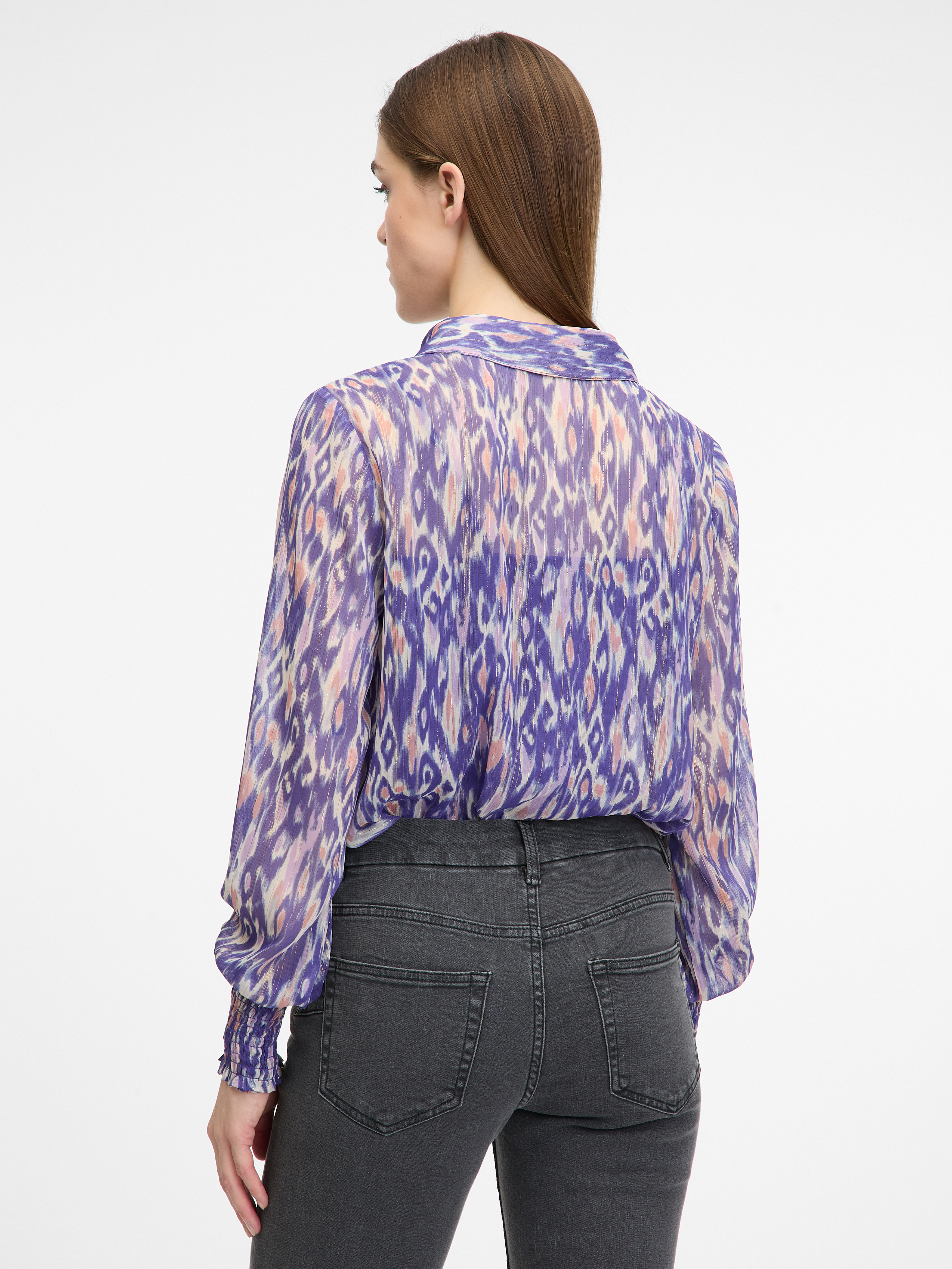Purple women's blouse with collar ORSAY - Women's