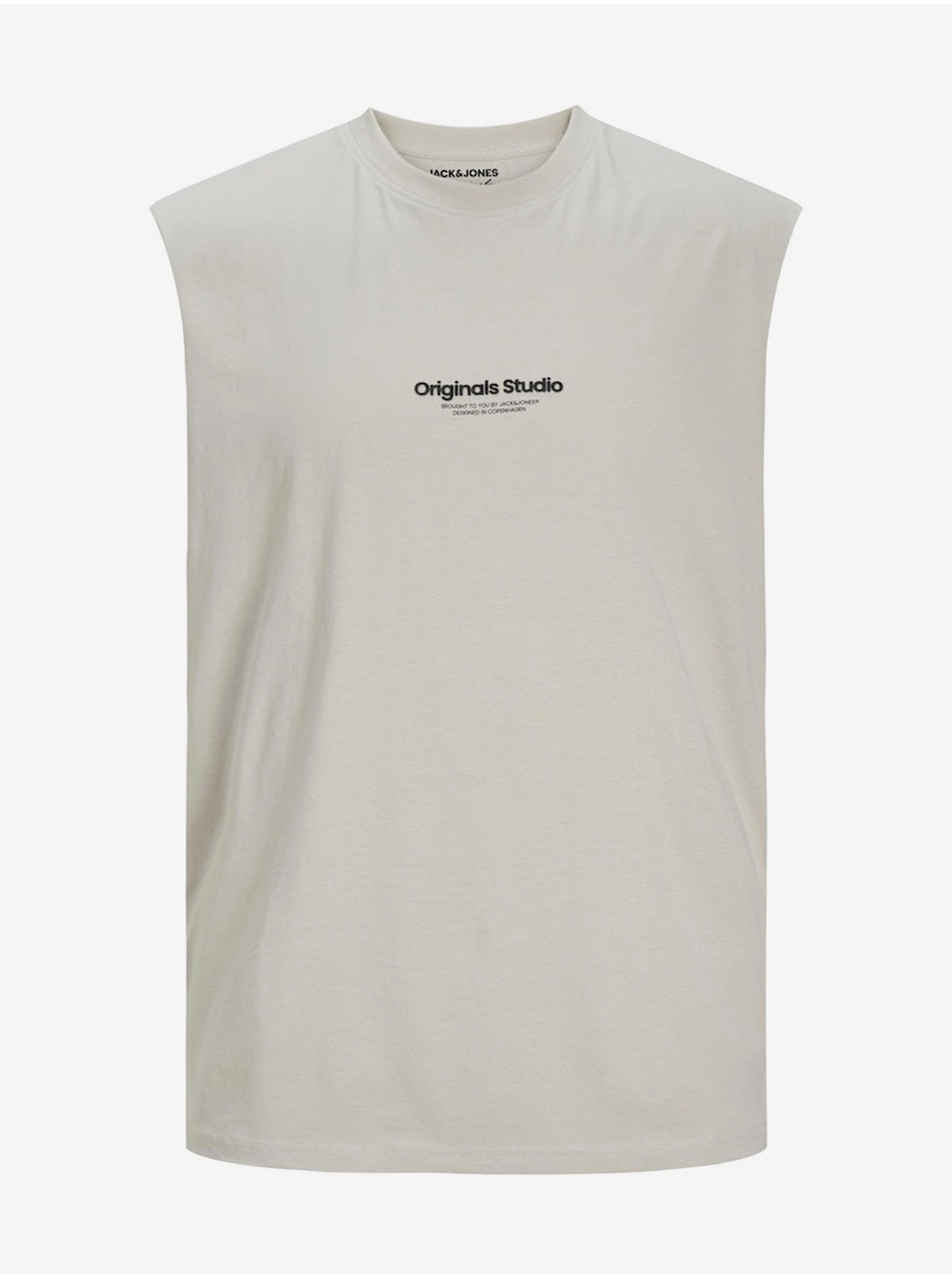 Beige Men's Tank Top Jack & Jones Vesterbro - Men's