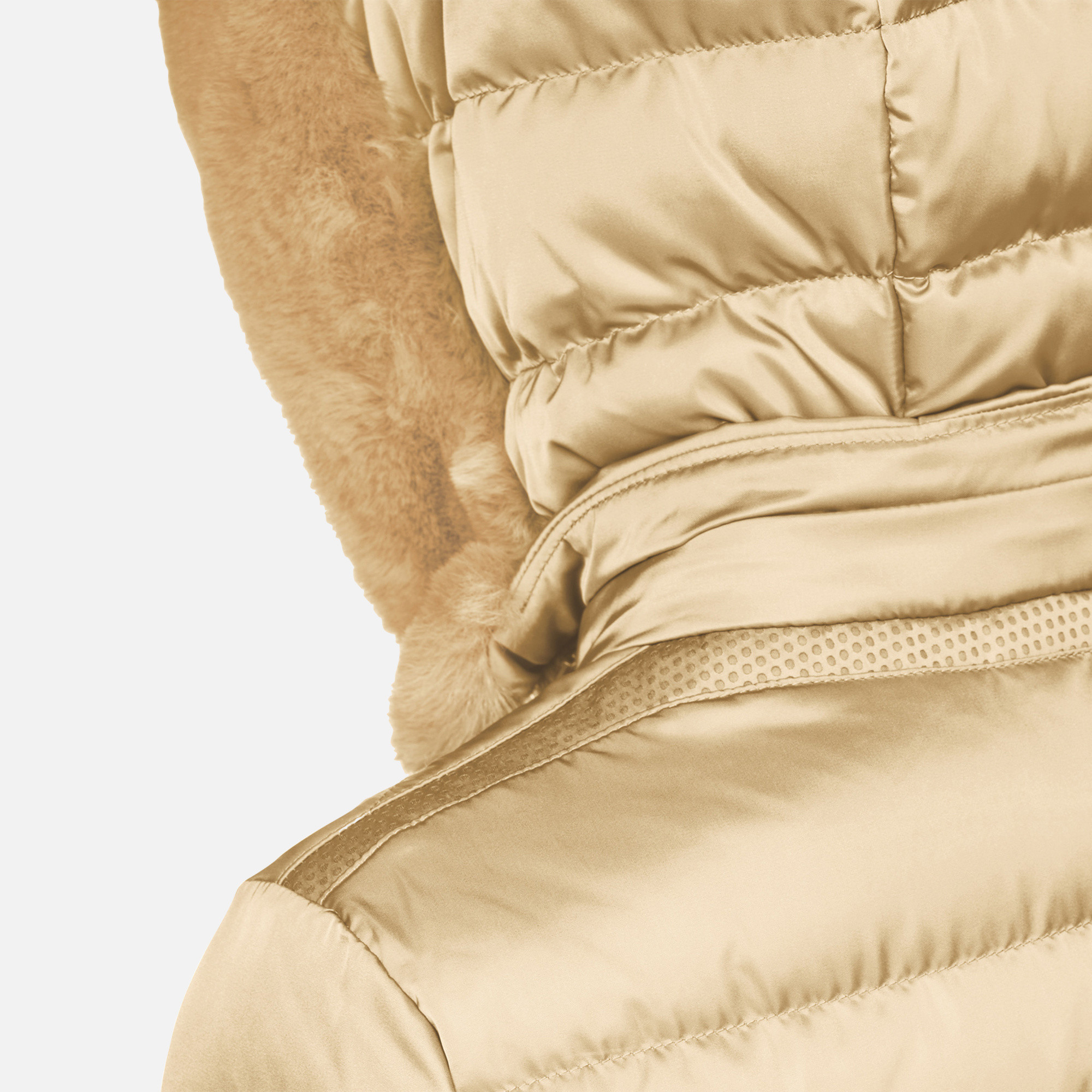 Beige women's down jacket Geox Bettanie - Women's