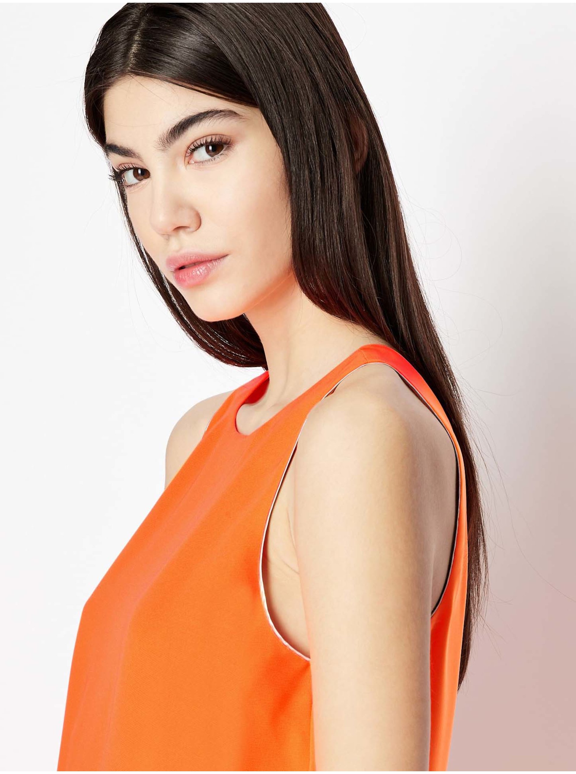 Rochii casual pentru femei Armani Exchange - oranj