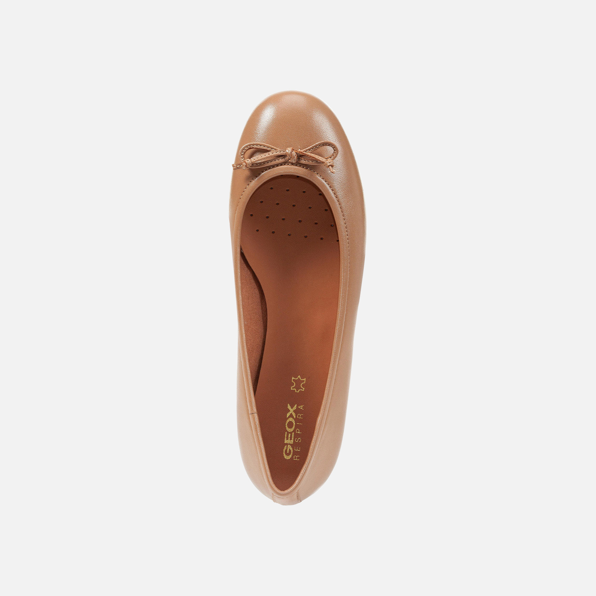 Brown women&#039;s ballet flats Geox Palmaria - Women&#039;s