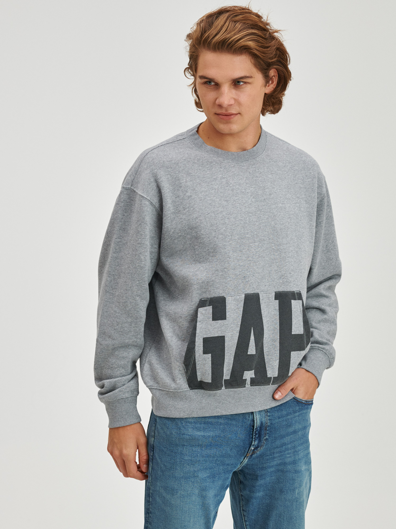 GAP Sweatshirt With Crew Logo - Men