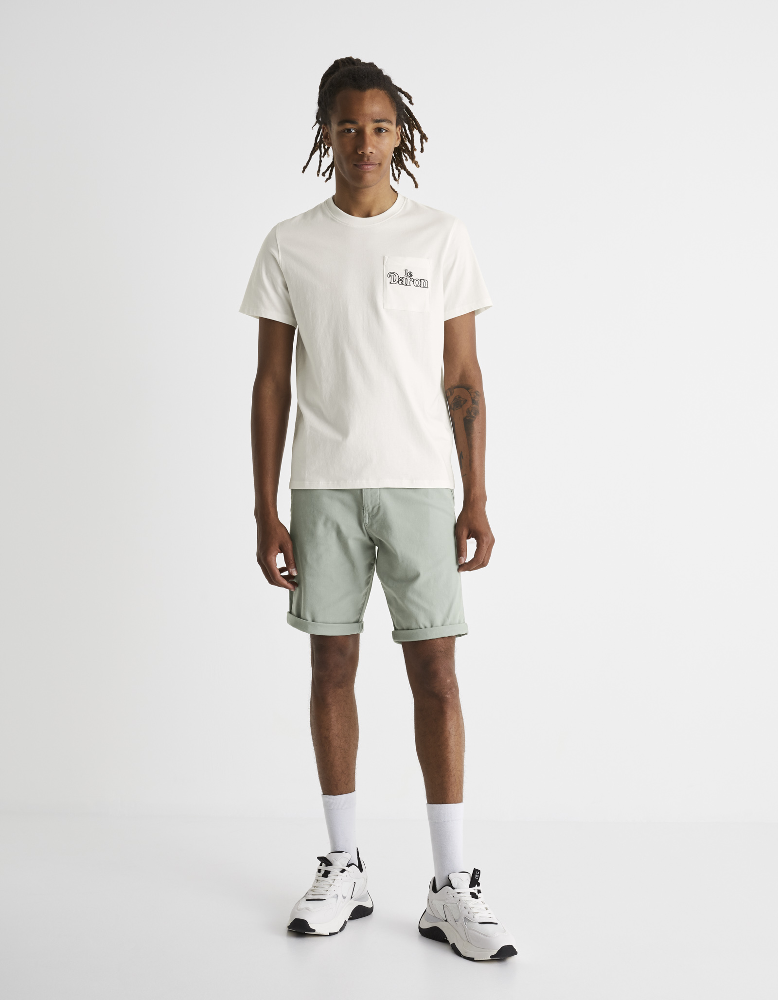 Pantaloni scurti pentru barbati Celio - verde deschis