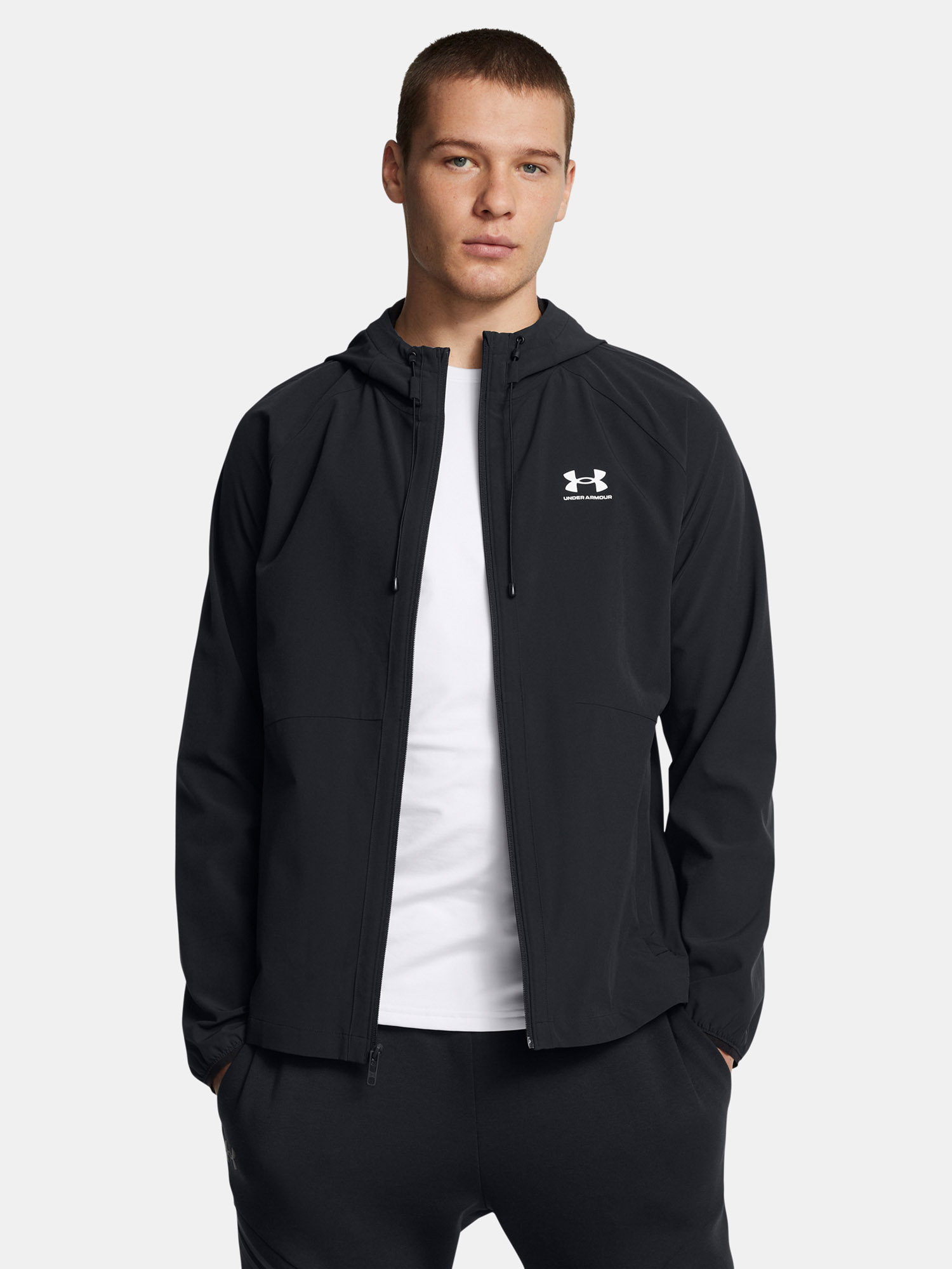 Men's jacket Under Armour UA Stretch Wvn WindbreakerEU-BLK - Men's
