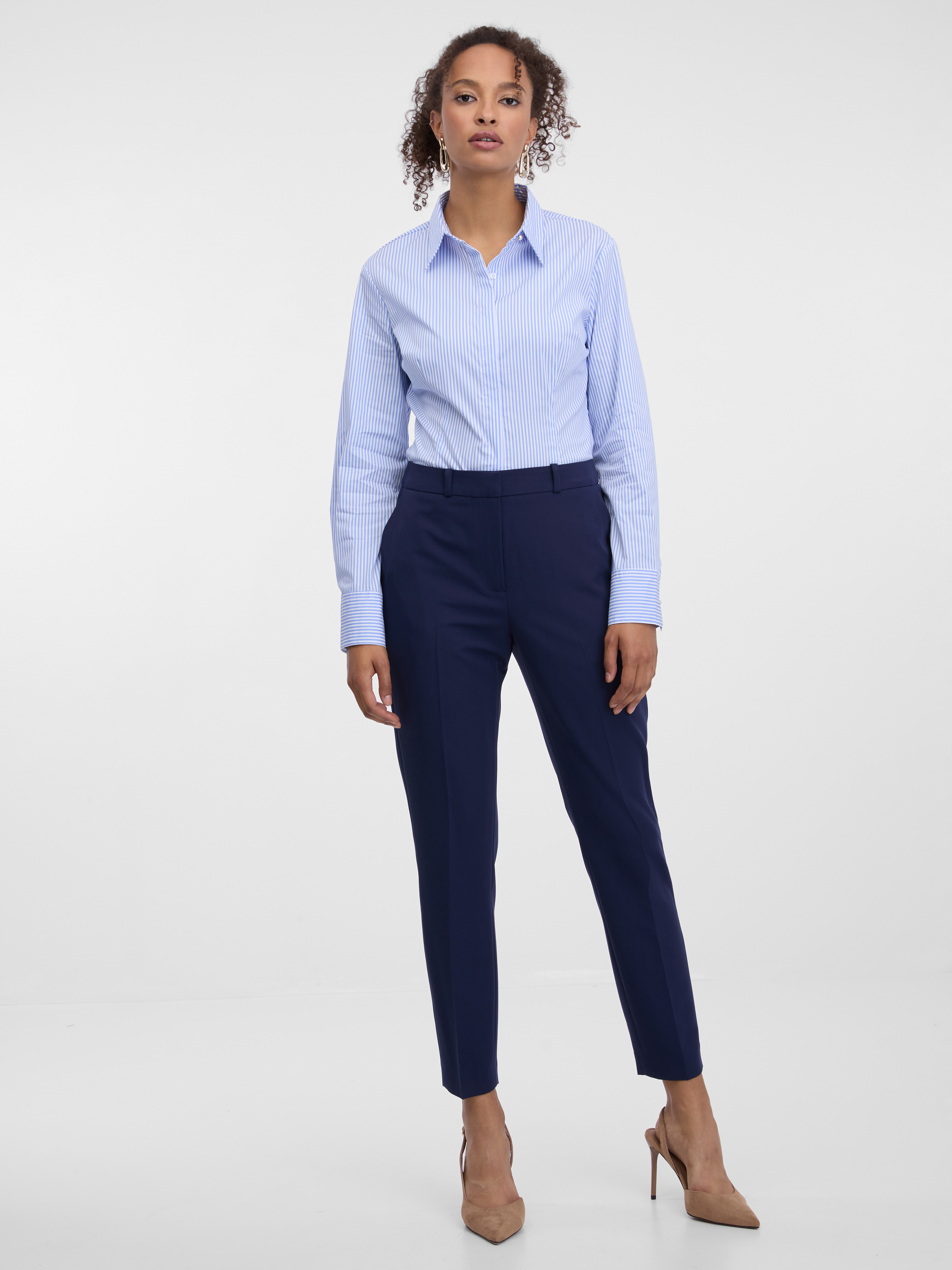 Light blue striped women's shirt ORSAY - Women's
