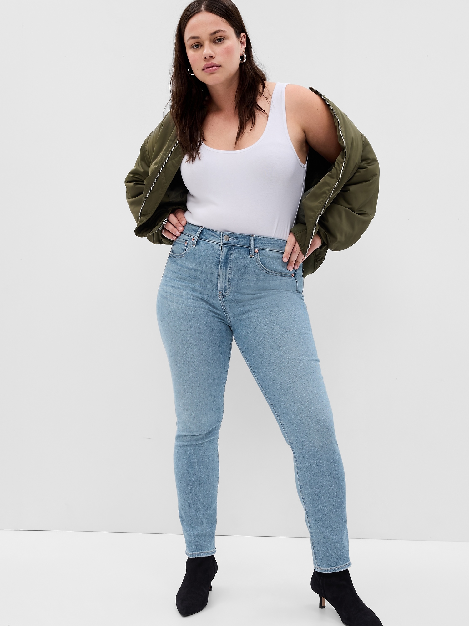 Straight fit pentru femei GAP - albastru