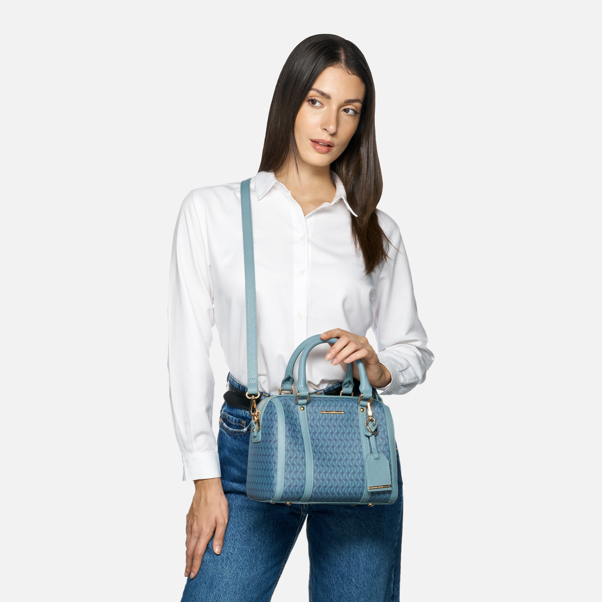 Blue women's handbag Geox Zene S - Women's