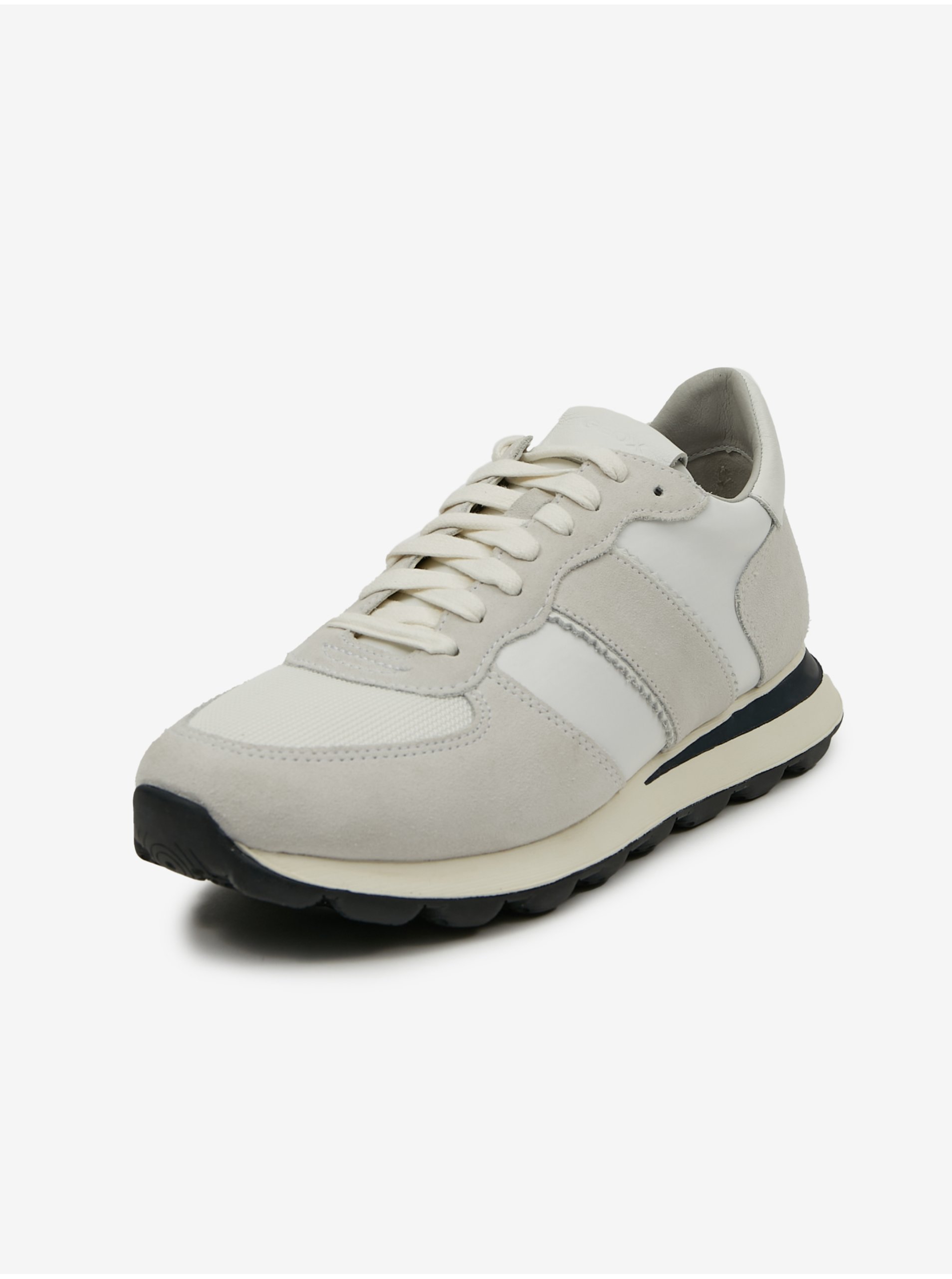 Tenisi, espadrile pentru barbati Geox - gri deschis, crem