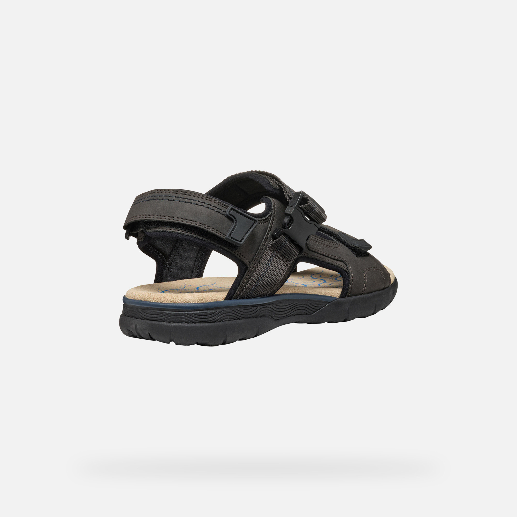 Dark brown men's sandals Geox Spherica EC5 - Men's