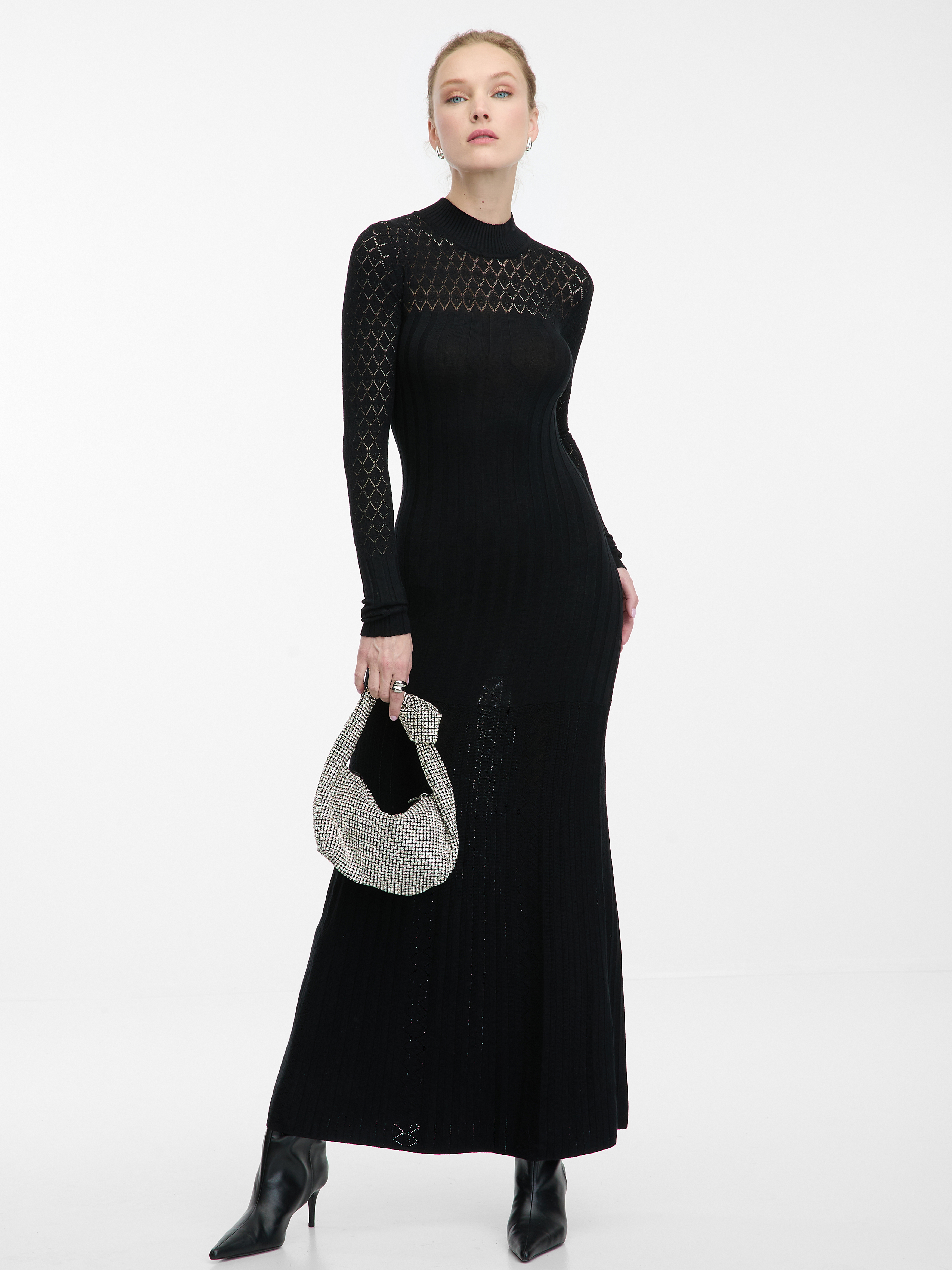 Black womens maxi dress ORSAY - Womens