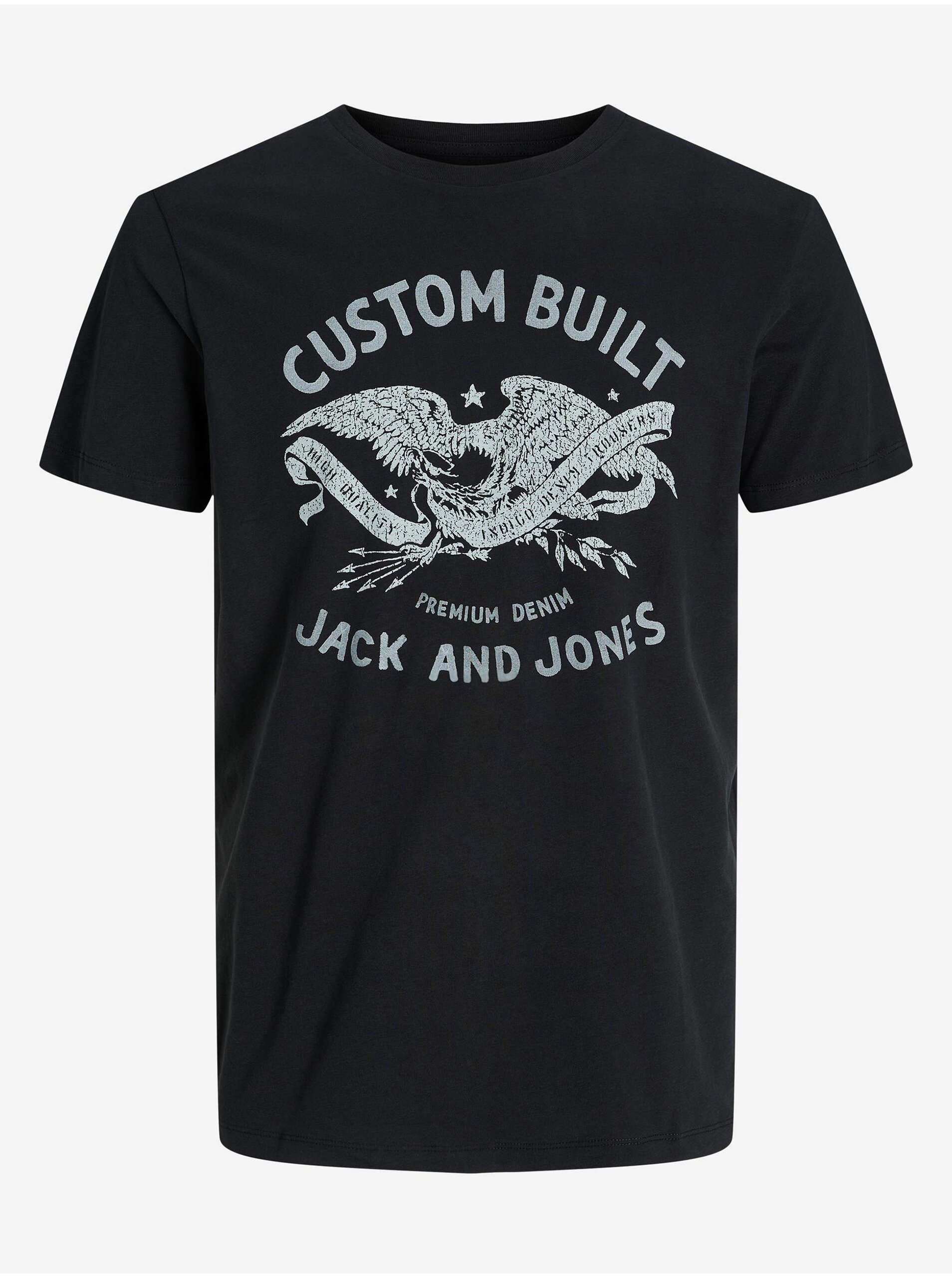Men's Black T-Shirt Jack & Jones Fonne - Men's