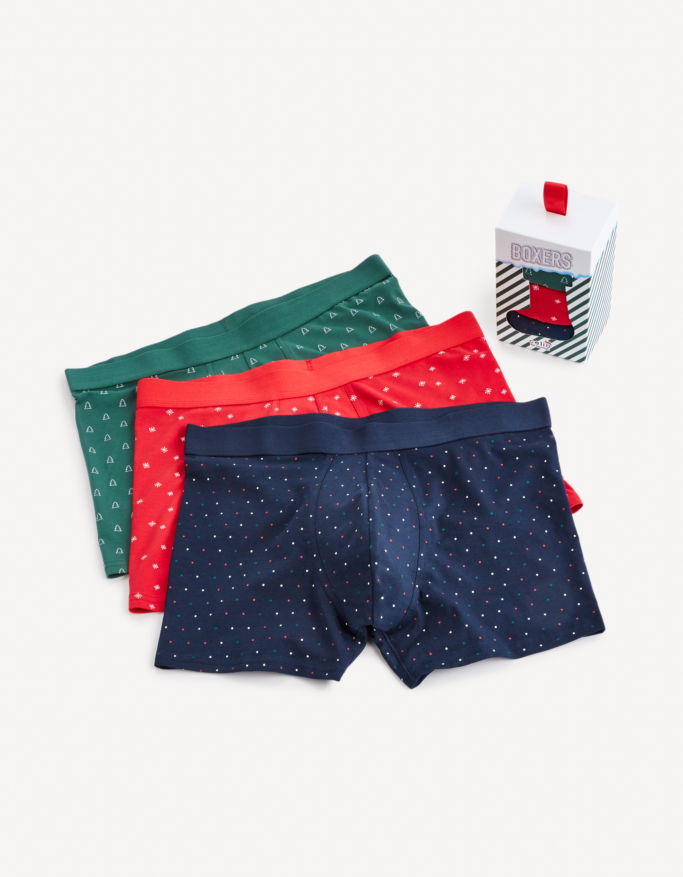 Celio Boxer Shorts in a Gift Box, 3 Pieces - Men's