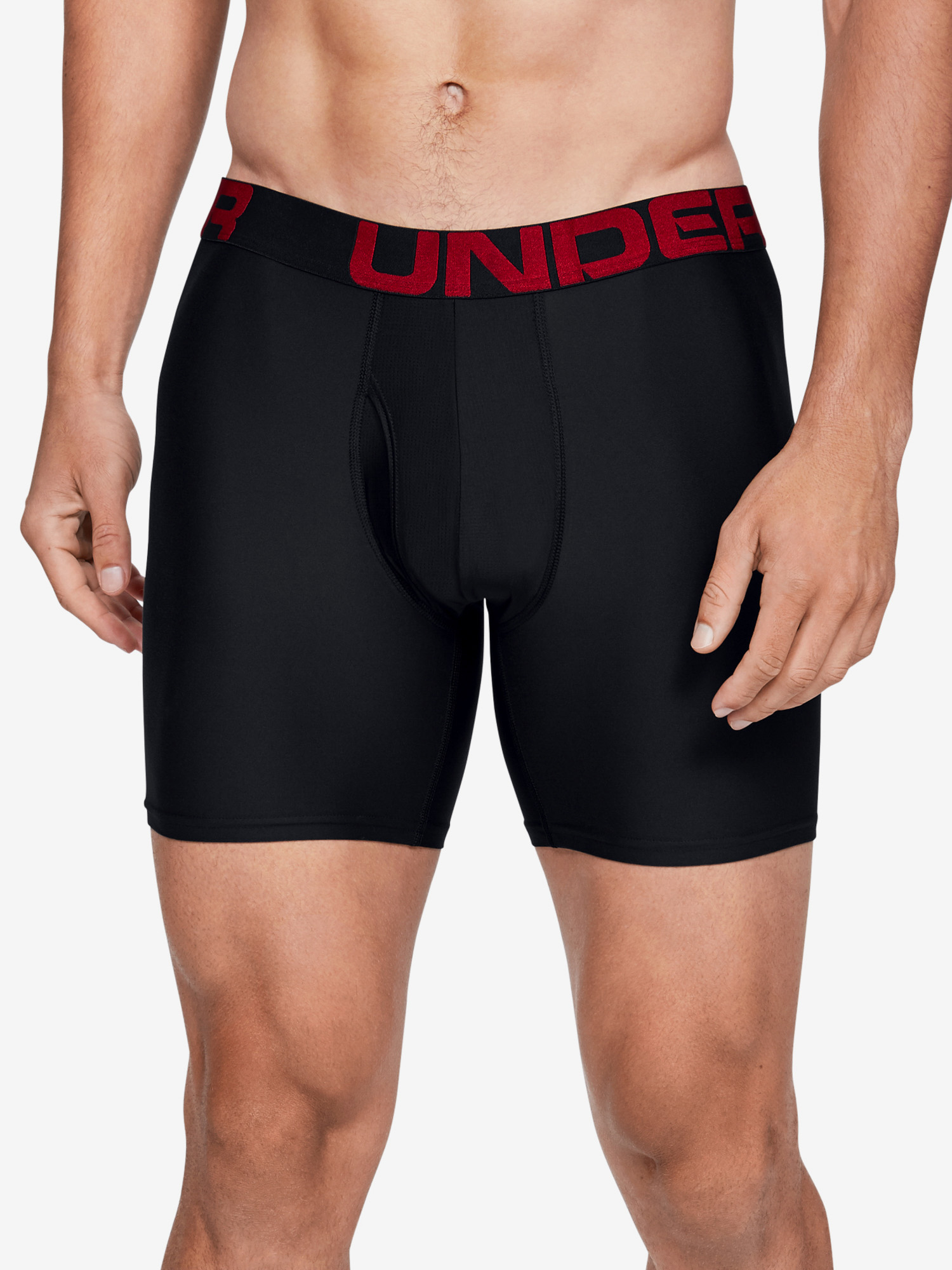 Tech Under Armour Three Black Boxer Set