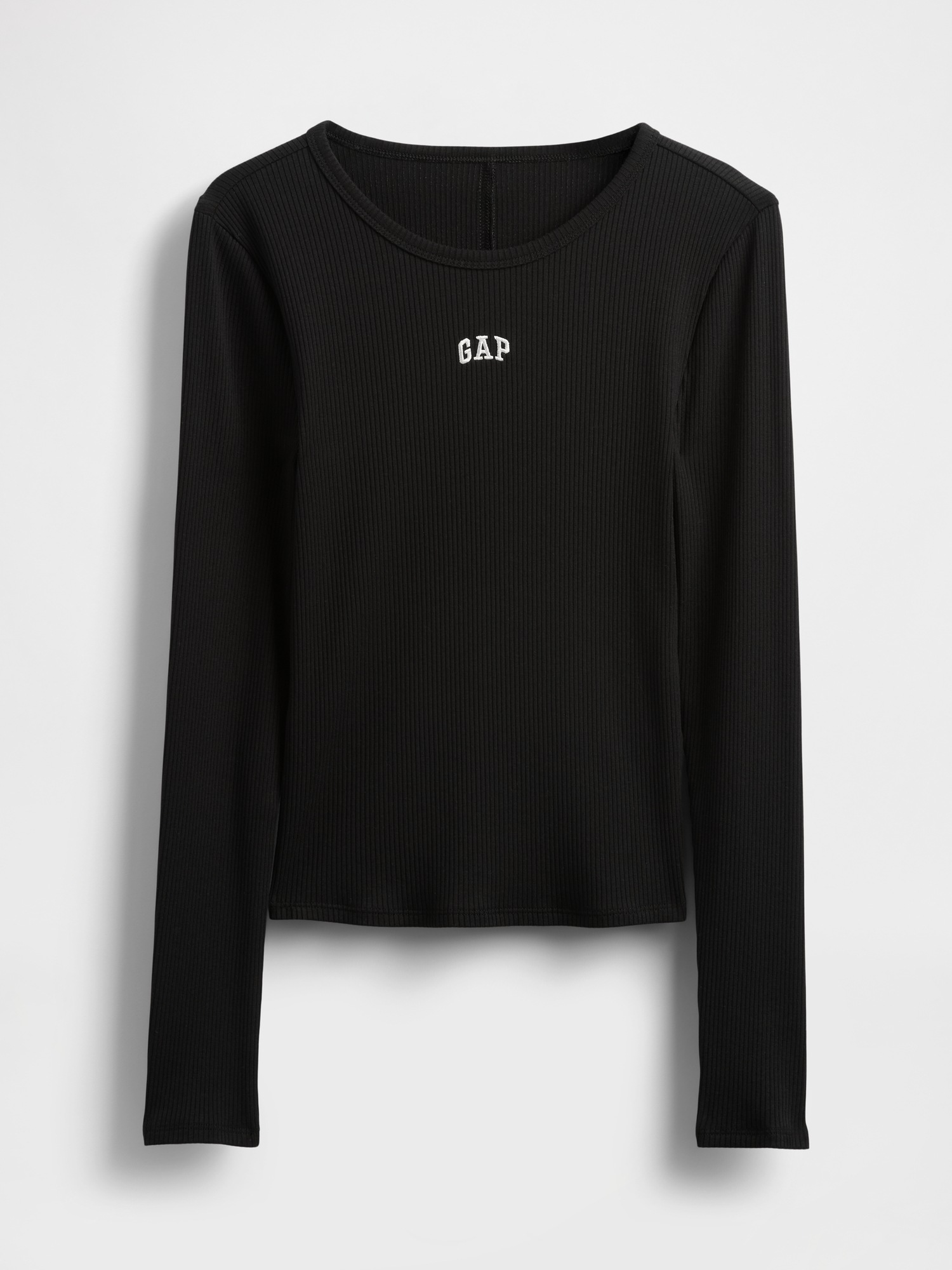 GAP Ribbed T-Shirt with Logo - Women&#039;s
