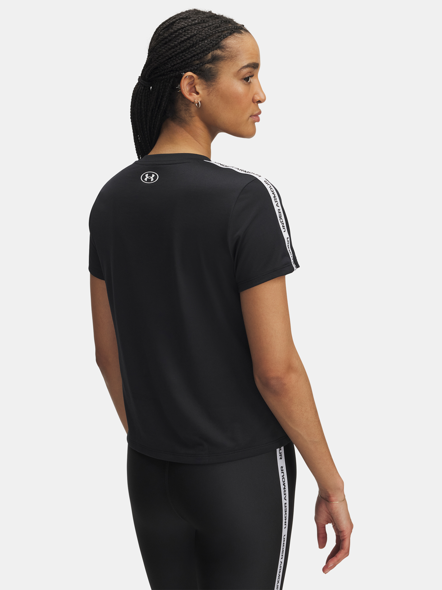 Women's T-shirt Under Armour UA Tech WM Tape SS-BLK - Women's