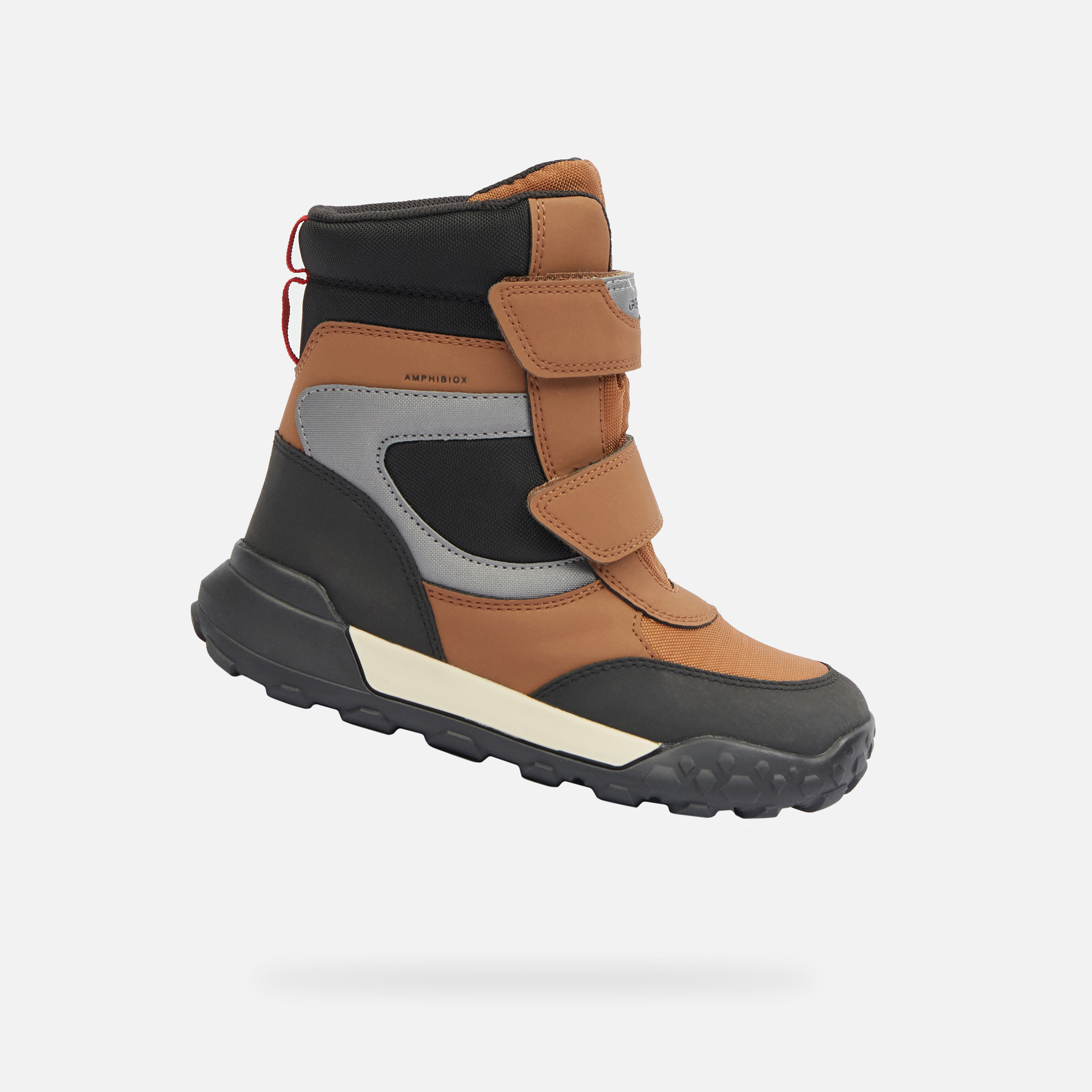 Brown boys winter shoes Geox Trekkyup B ABX - Boys
