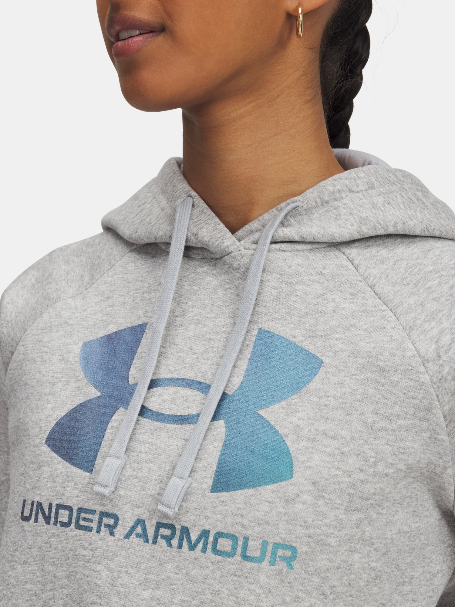 Under Armour UA Rival Flc Shimmer Hdy-GRY Women's Sweatshirt - Women's