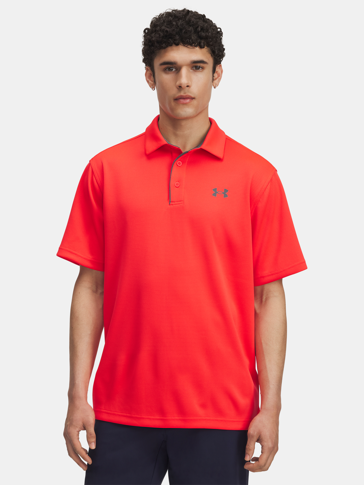 Men's Under Armour Tech T-Shirt Polo-RED - Men's