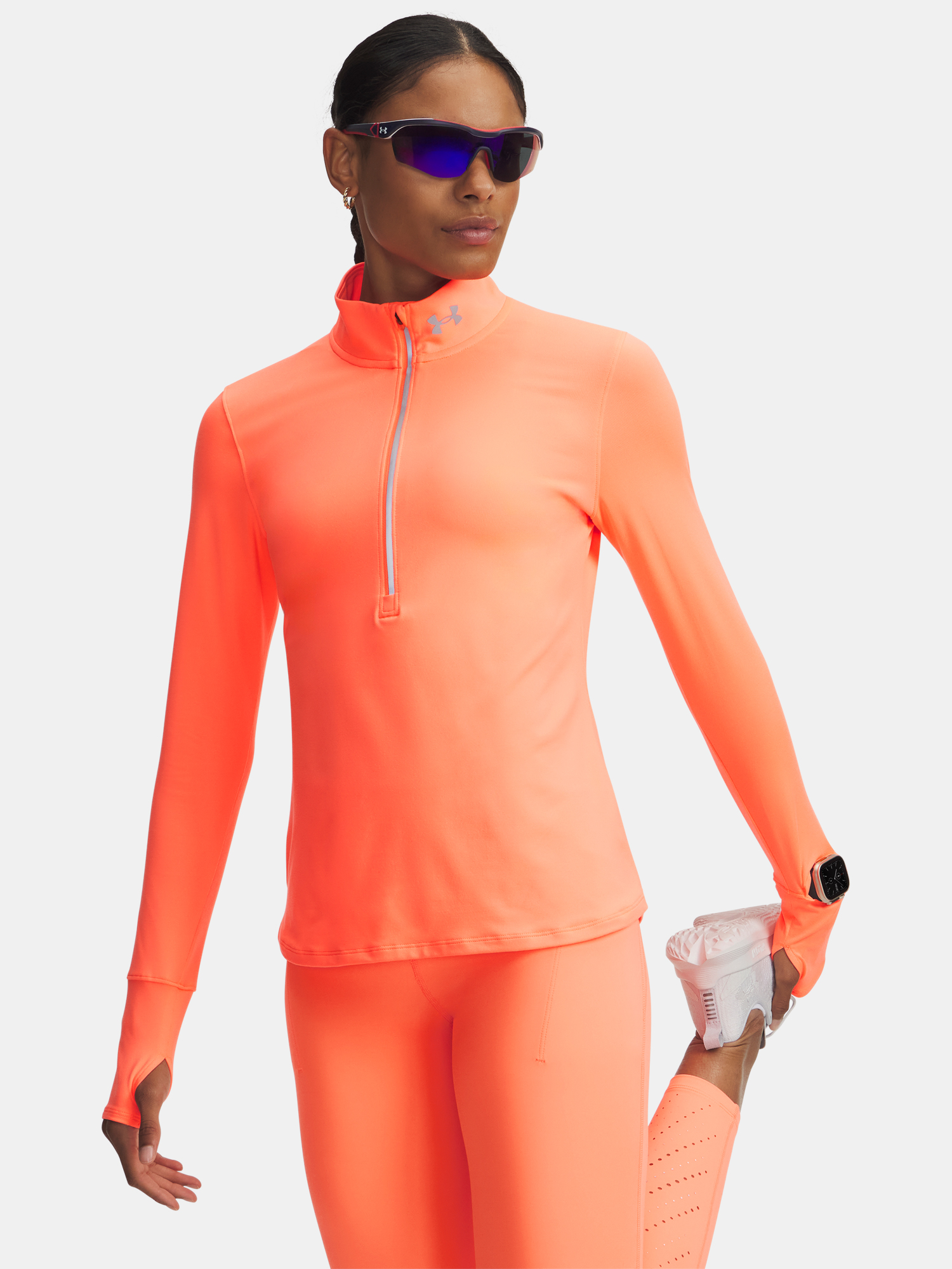 Тениска Under Armour UA Launch Pro с половин цип - дамска