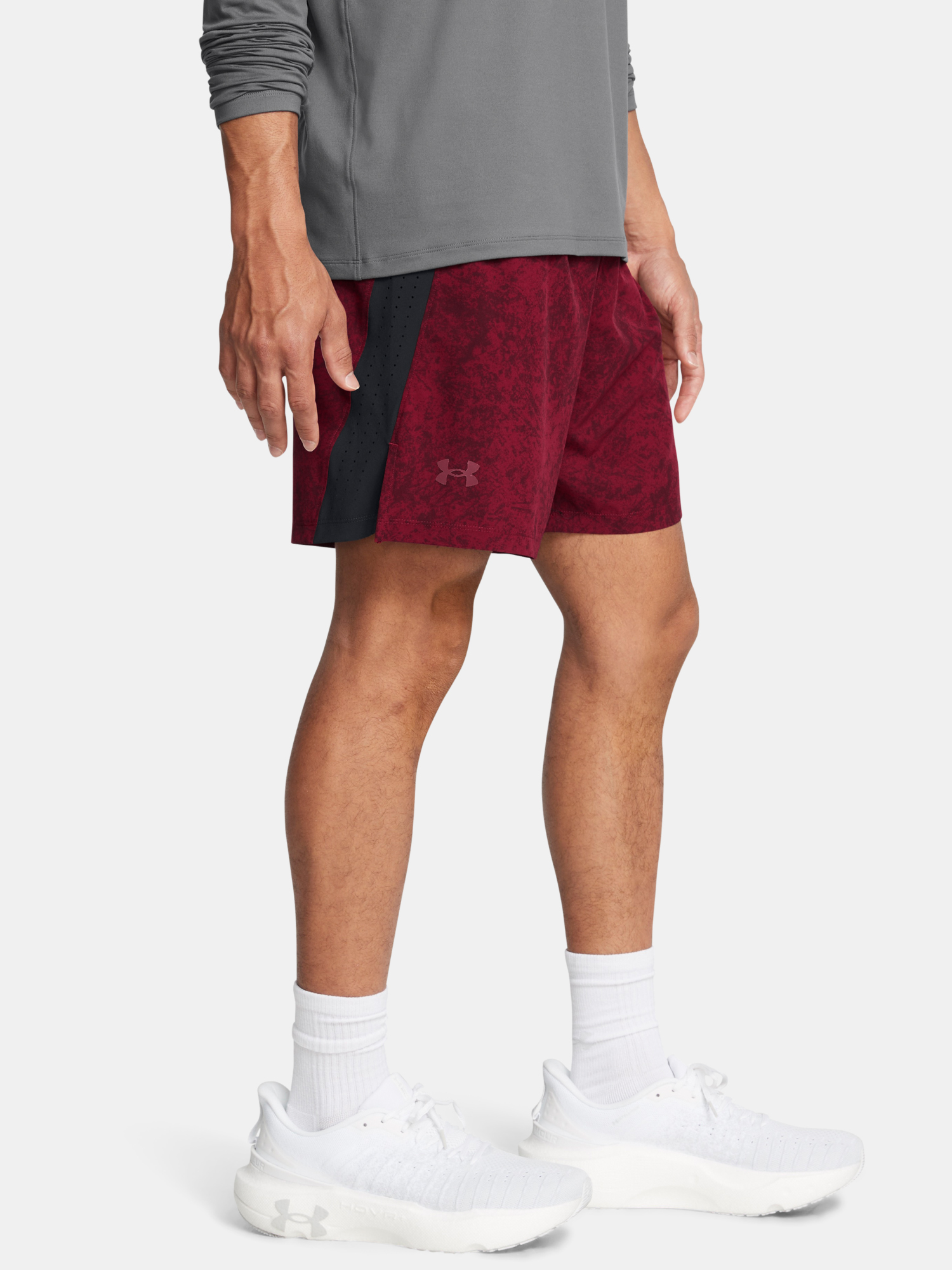 Men's Shorts Under Armour UA LAUNCH PRO 7'' PRTD SHORT-RED - Men's