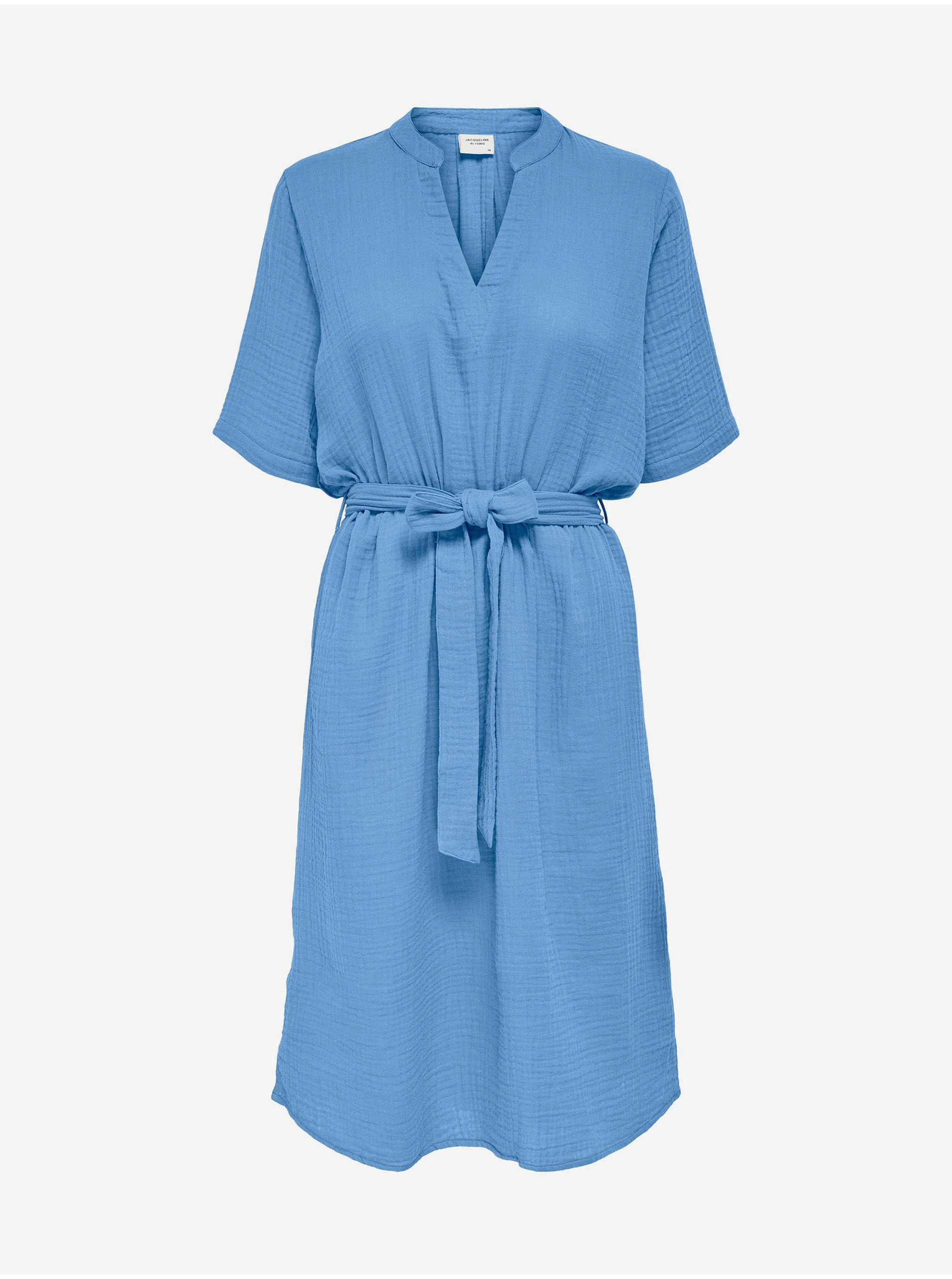 Blue Dress with Tie JDY Theis - Nők