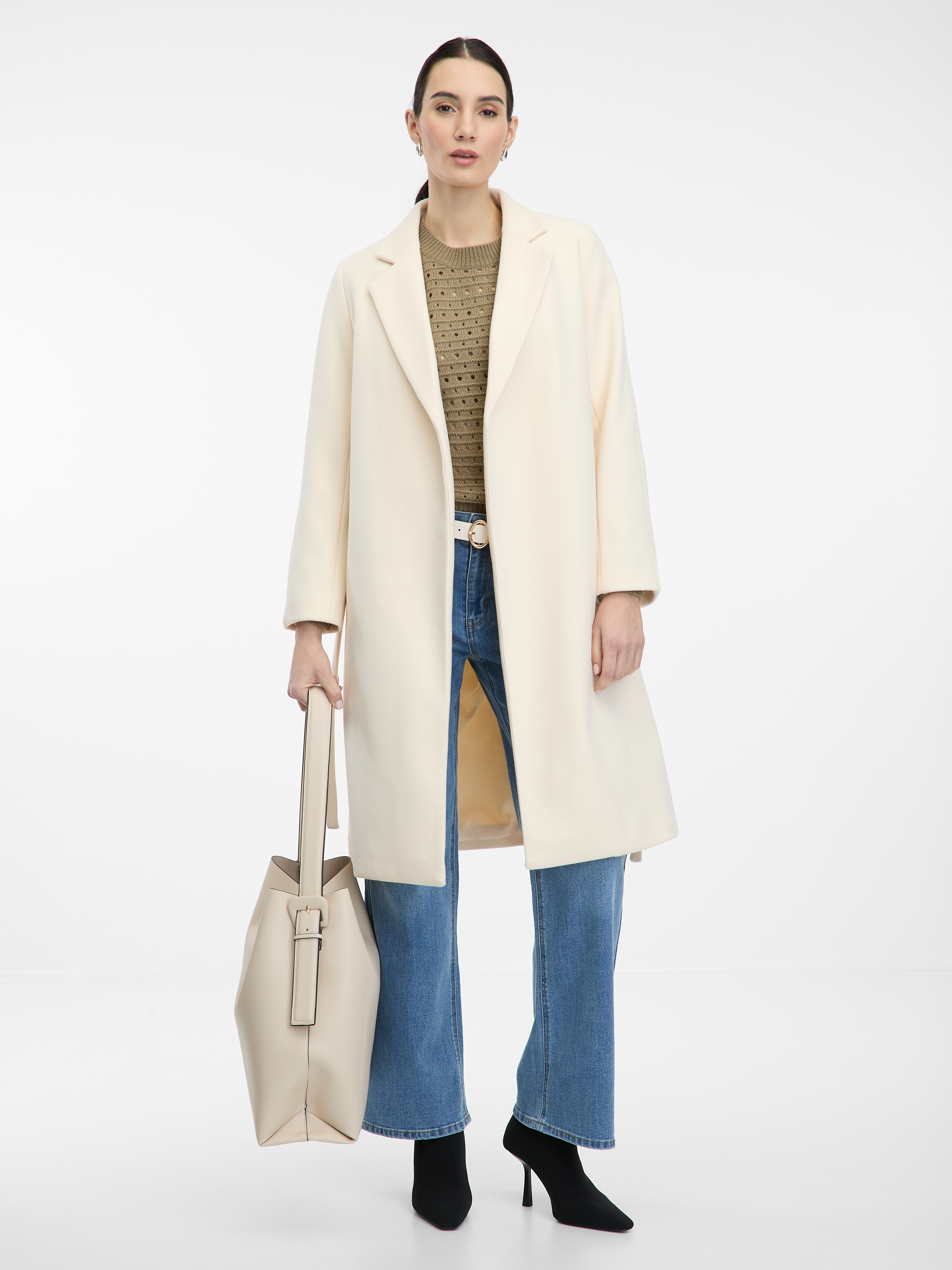 Cream women's coat ORSAY - Women's