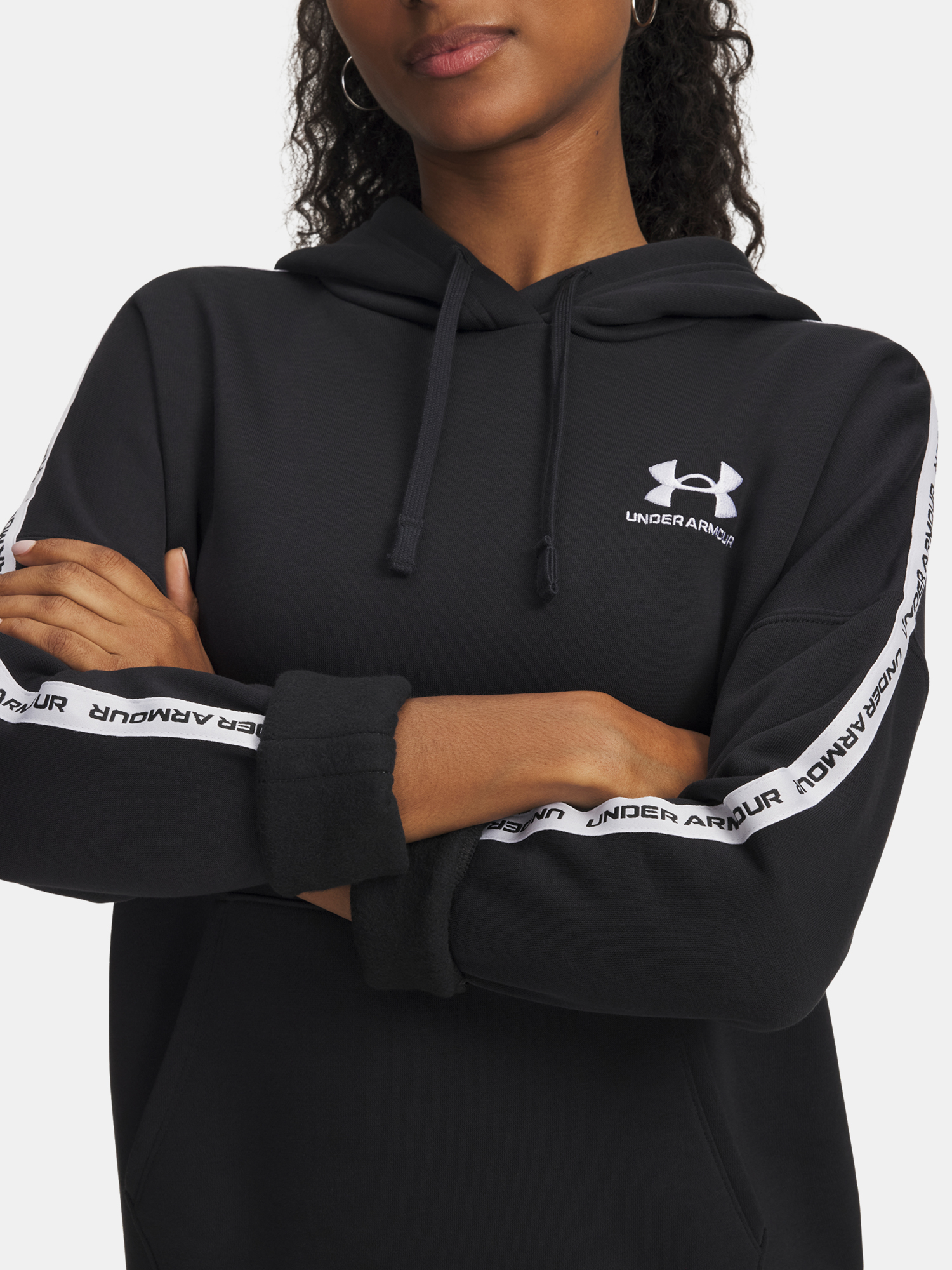 Under Armour Icon Fleece Taped Hdy-BLK Women's Sweatshirt - Women's
