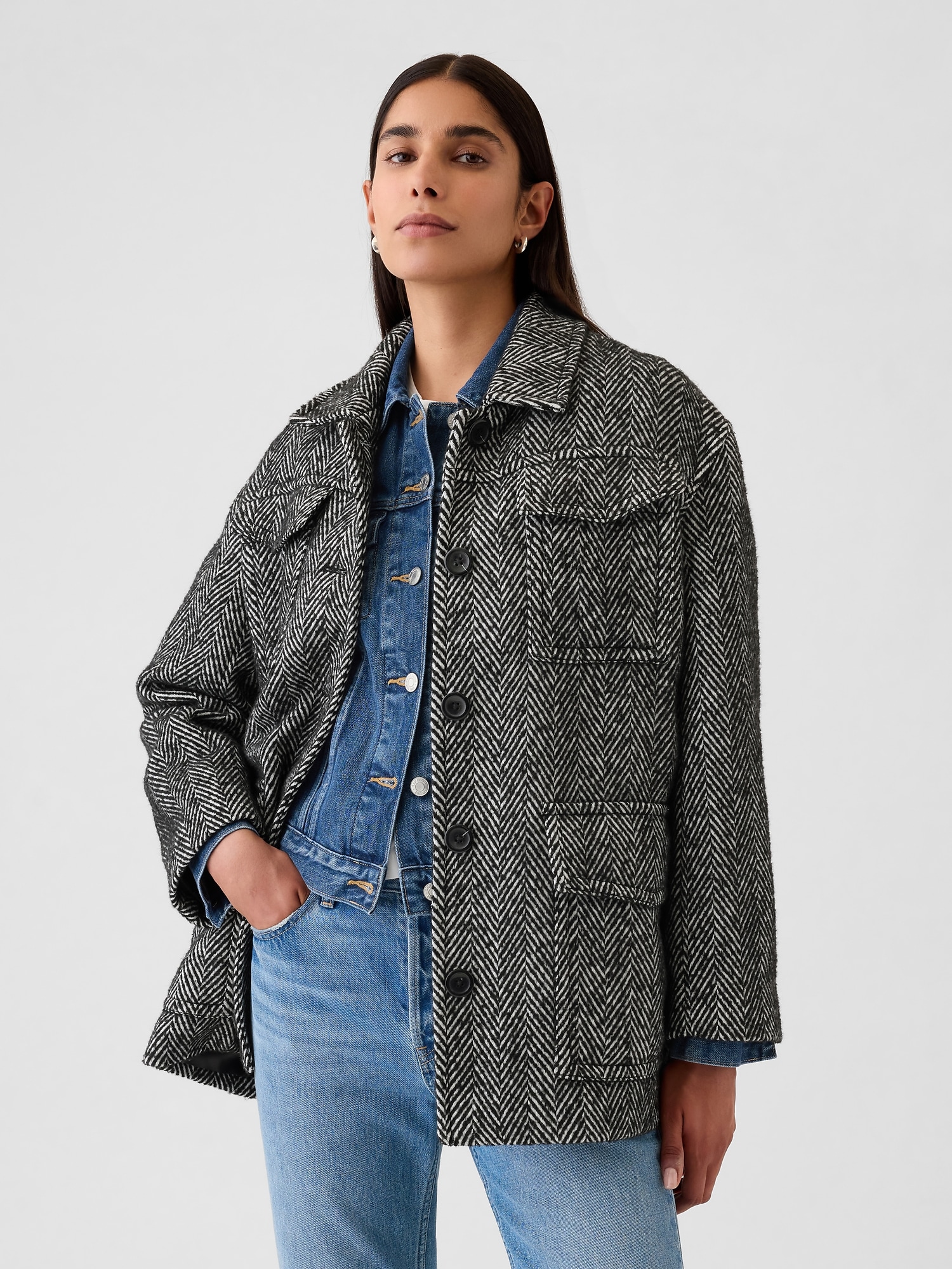 GAP Tweed Coat - Women