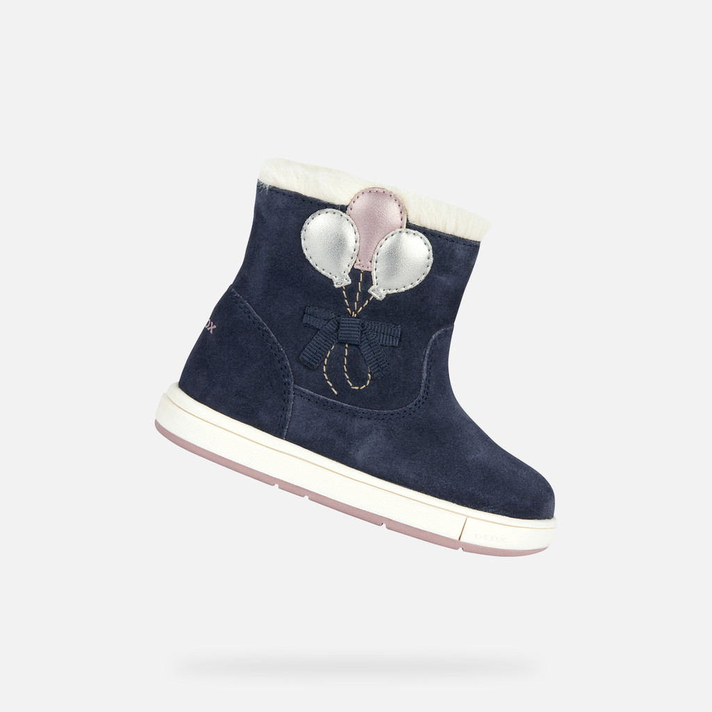 Dark Blue Girls Ankle Boots Geox Trottola - Girls