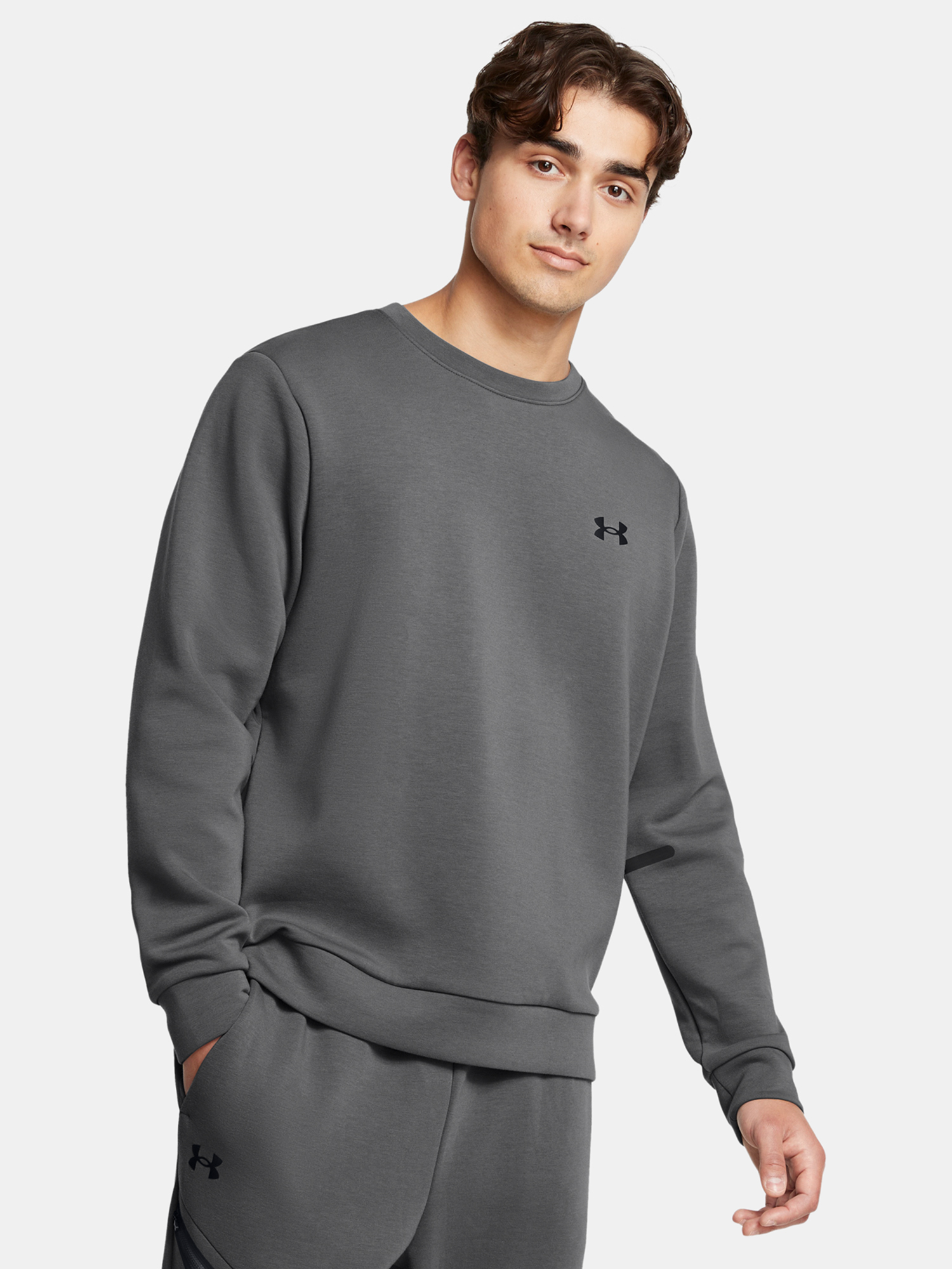 Men's sweatshirt Under Armour UA Unstoppable Flc Crew EU-GRY - Men