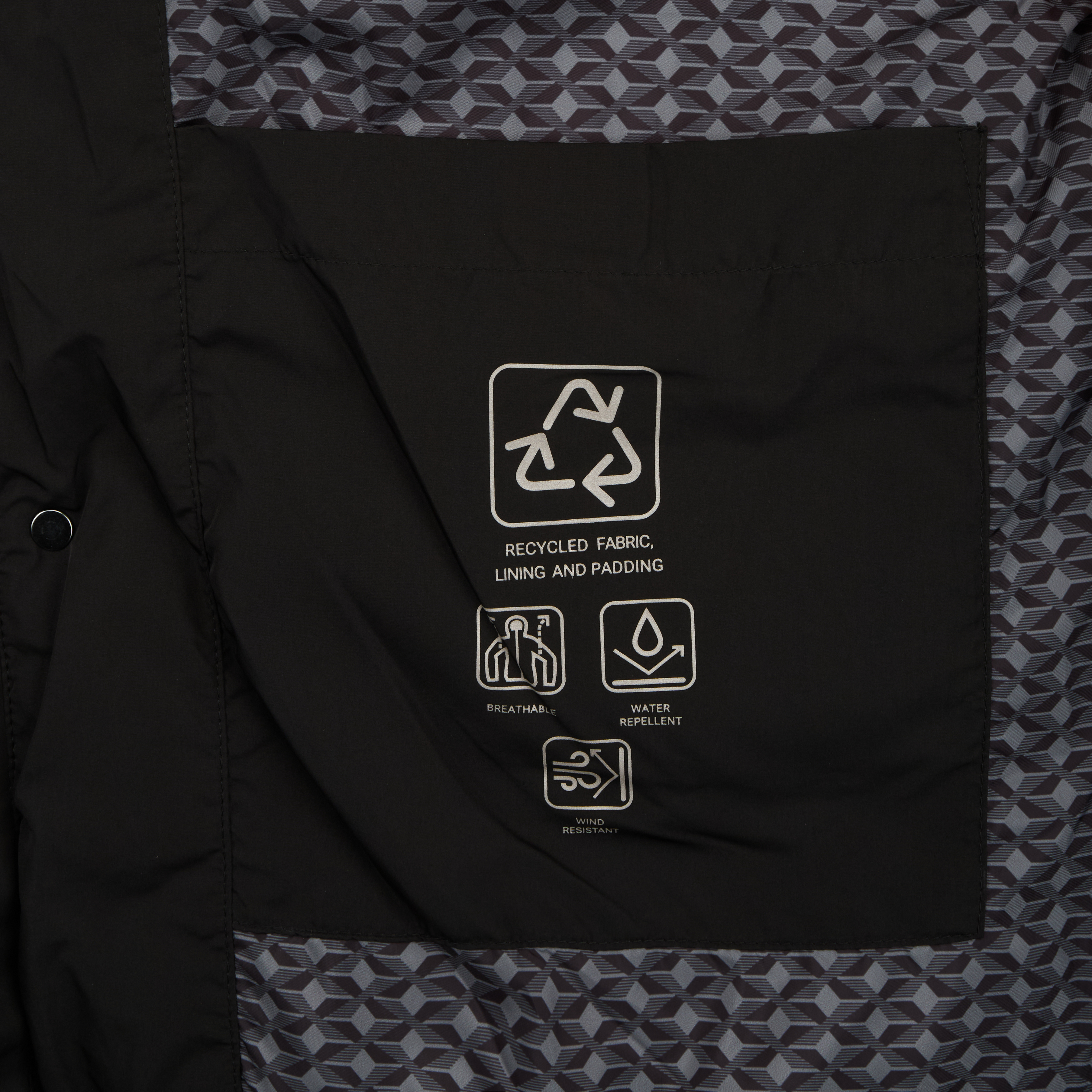 Parka neagră pentru bărbați Geox Pieve