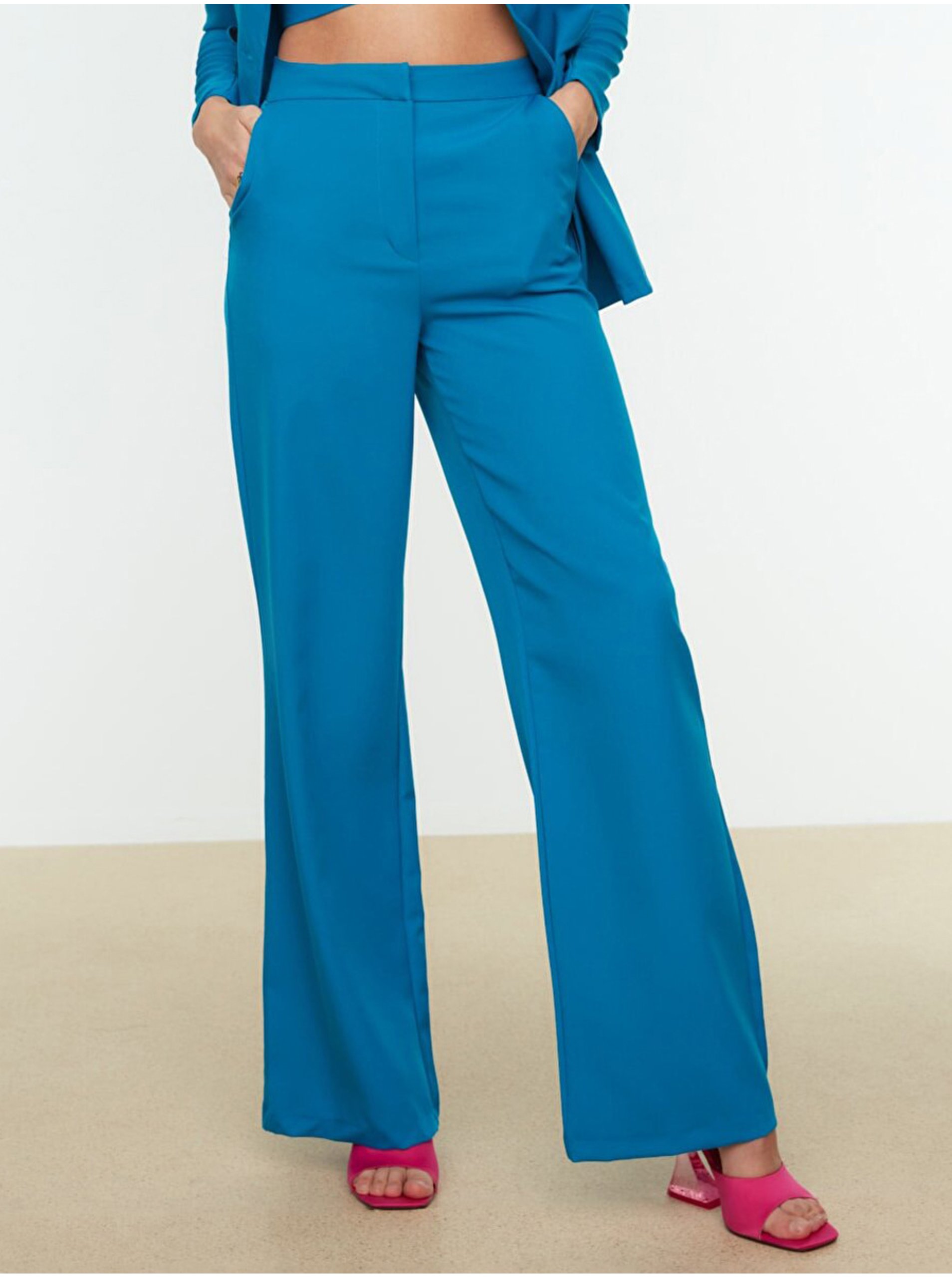 Trendyol Blue Wide Trousers - Women