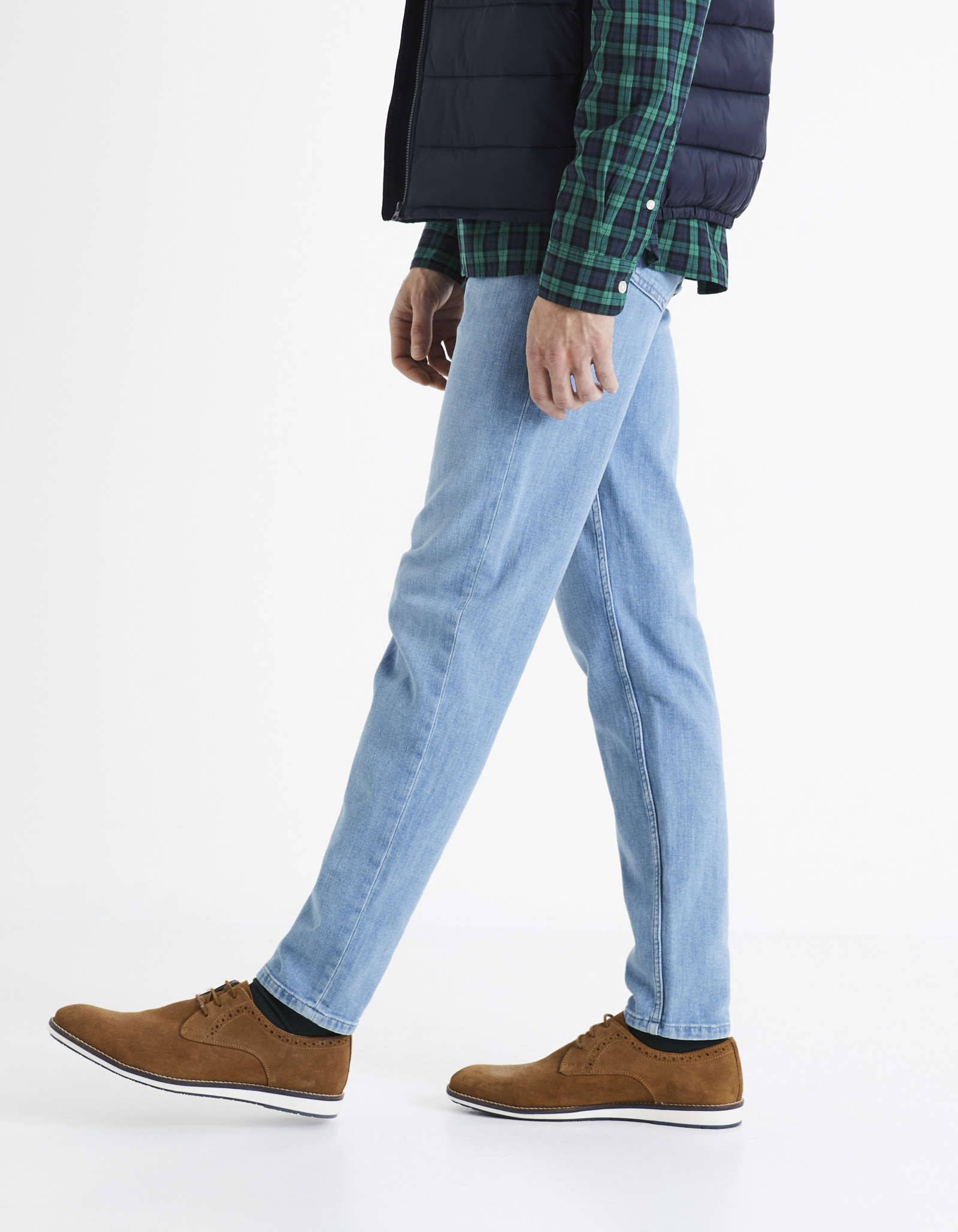 Slim fit pentru barbati Celio - albastru deschis