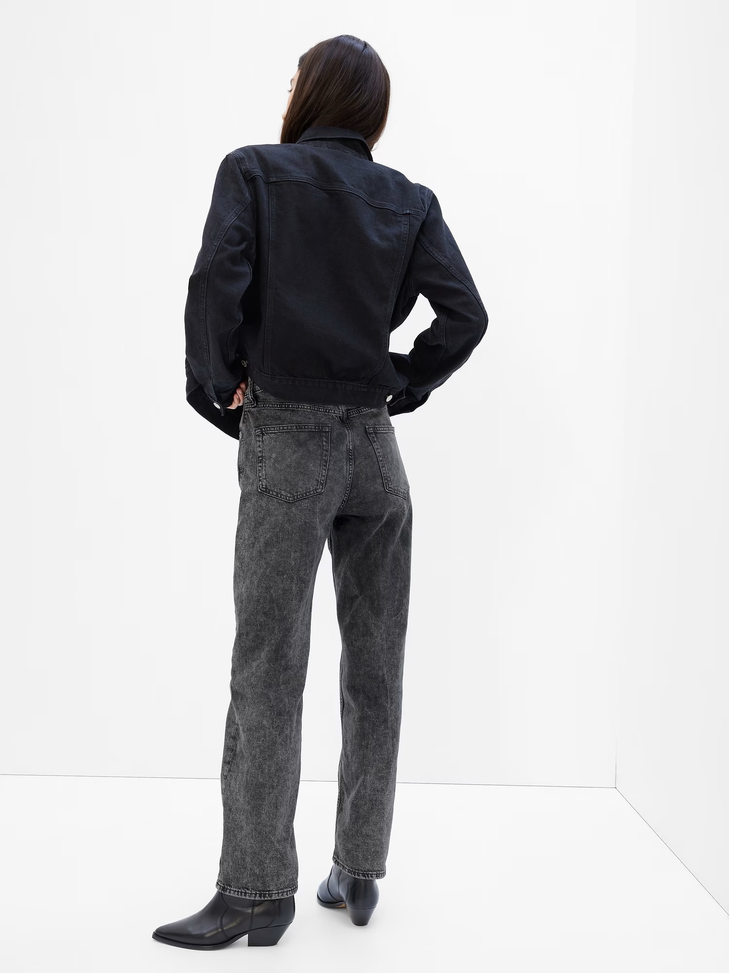 Straight fit pentru femei GAP - negru