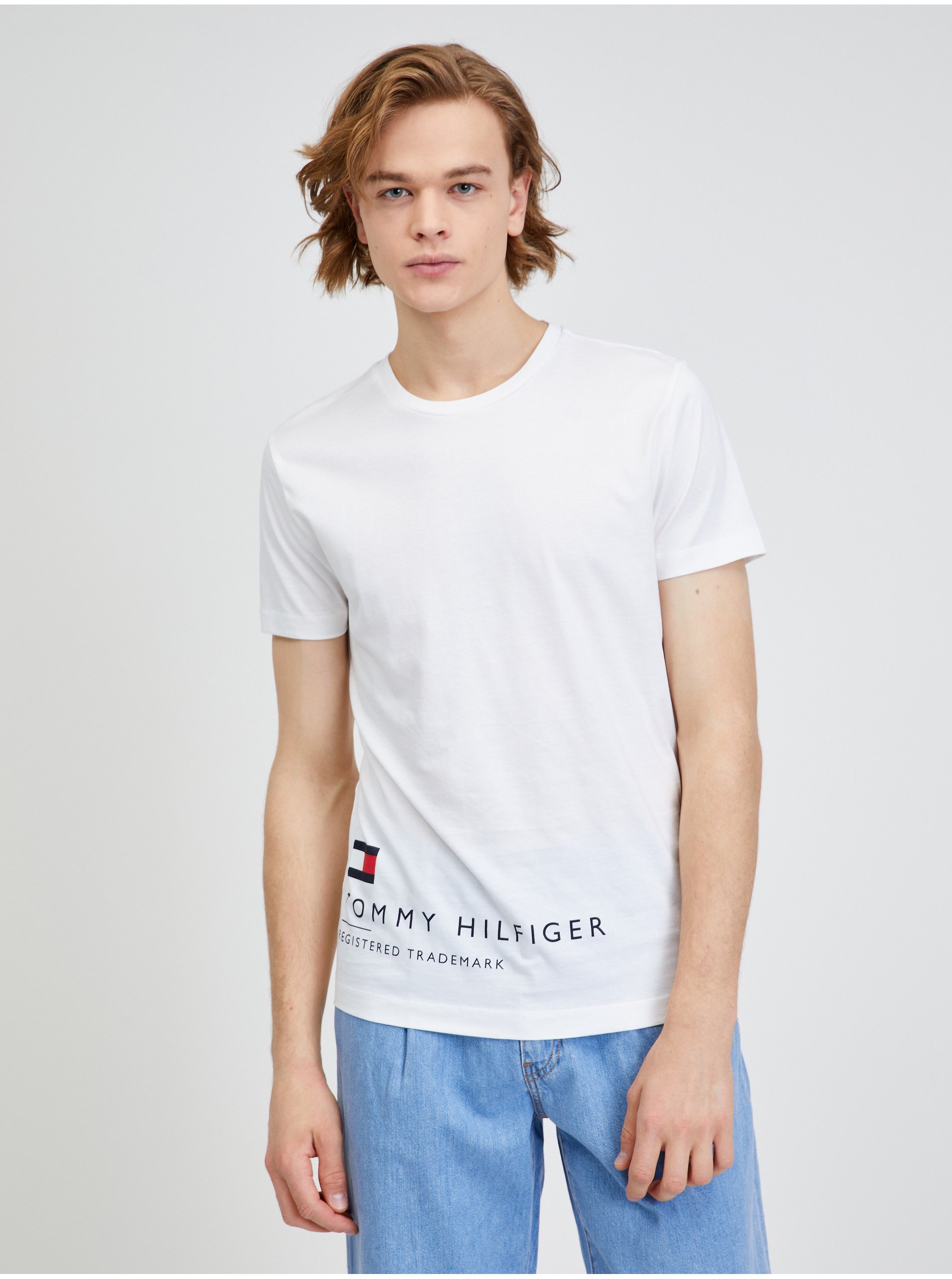 Biele pánske tričko Tommy Hilfiger - muži