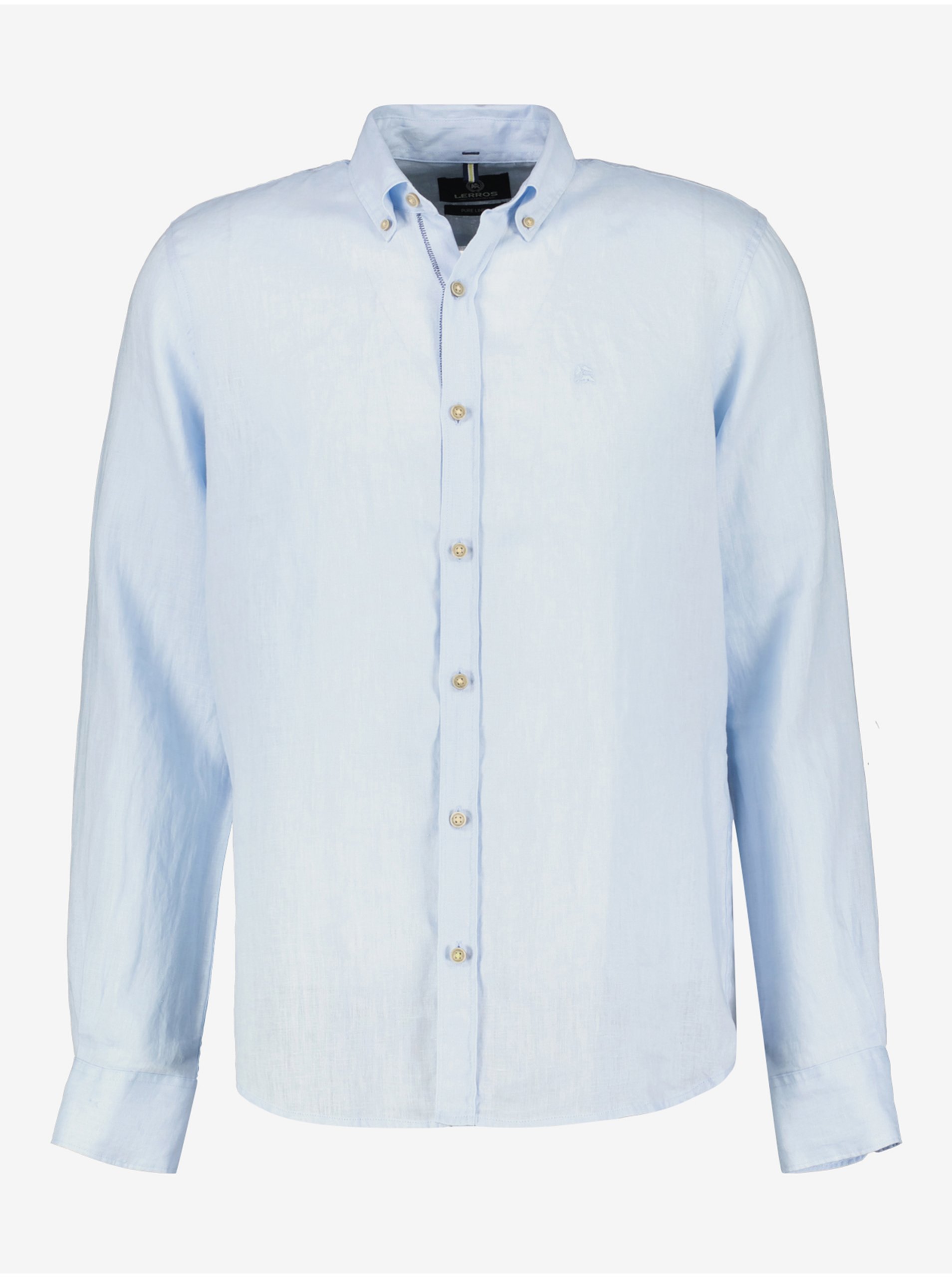 Light blue men's linen shirt LERROS - Mens