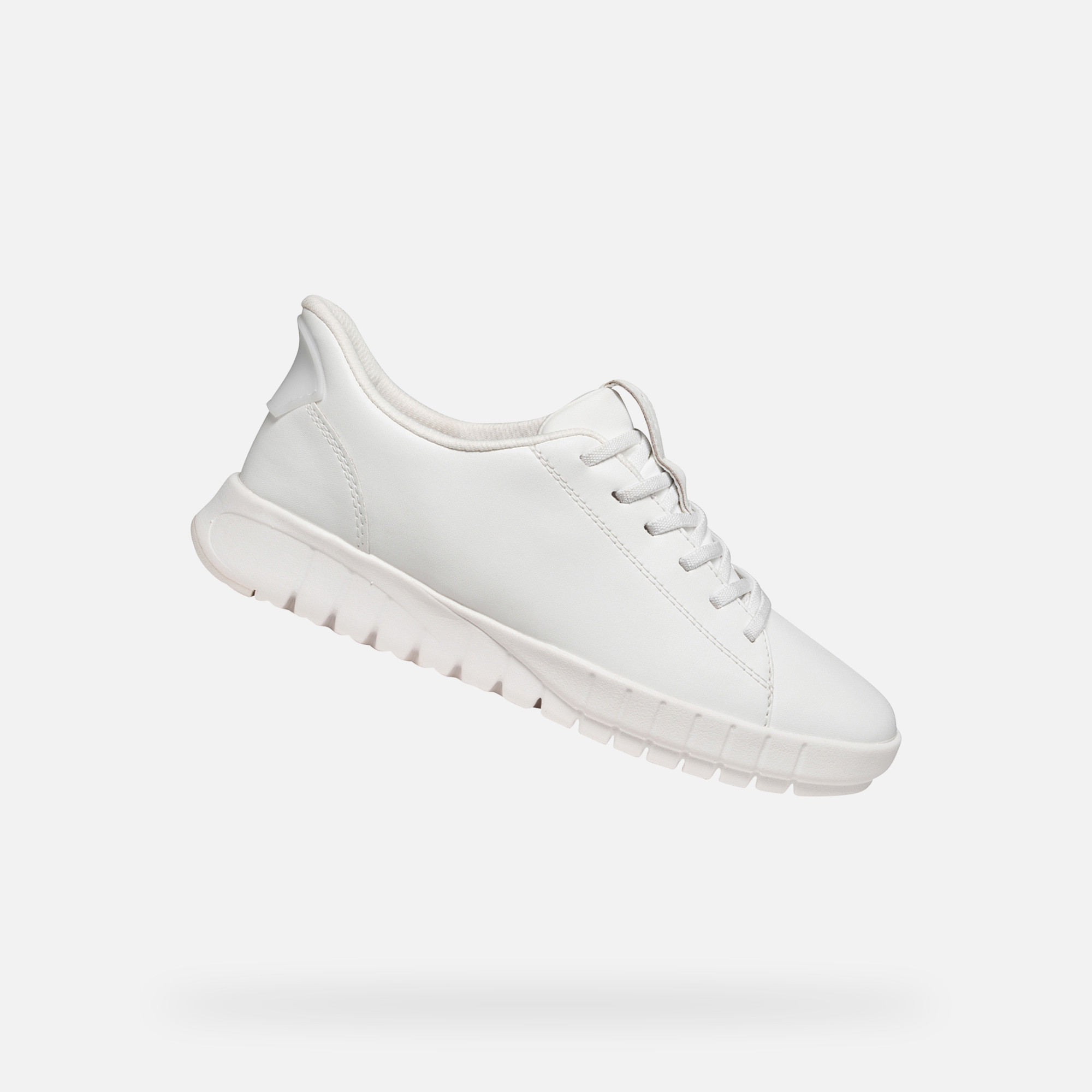 White womens sneakers Geox Flextride Plus - Womens