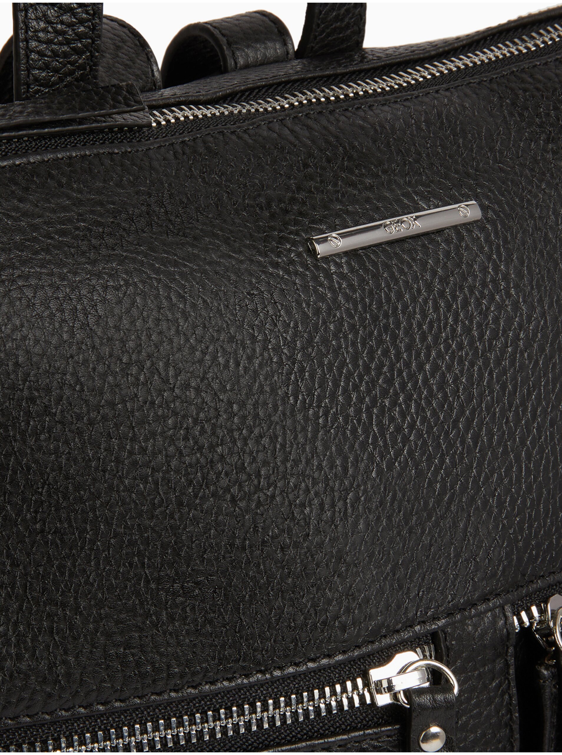 Black Women&#039;s Leather Backpack Geox Borsa - Women