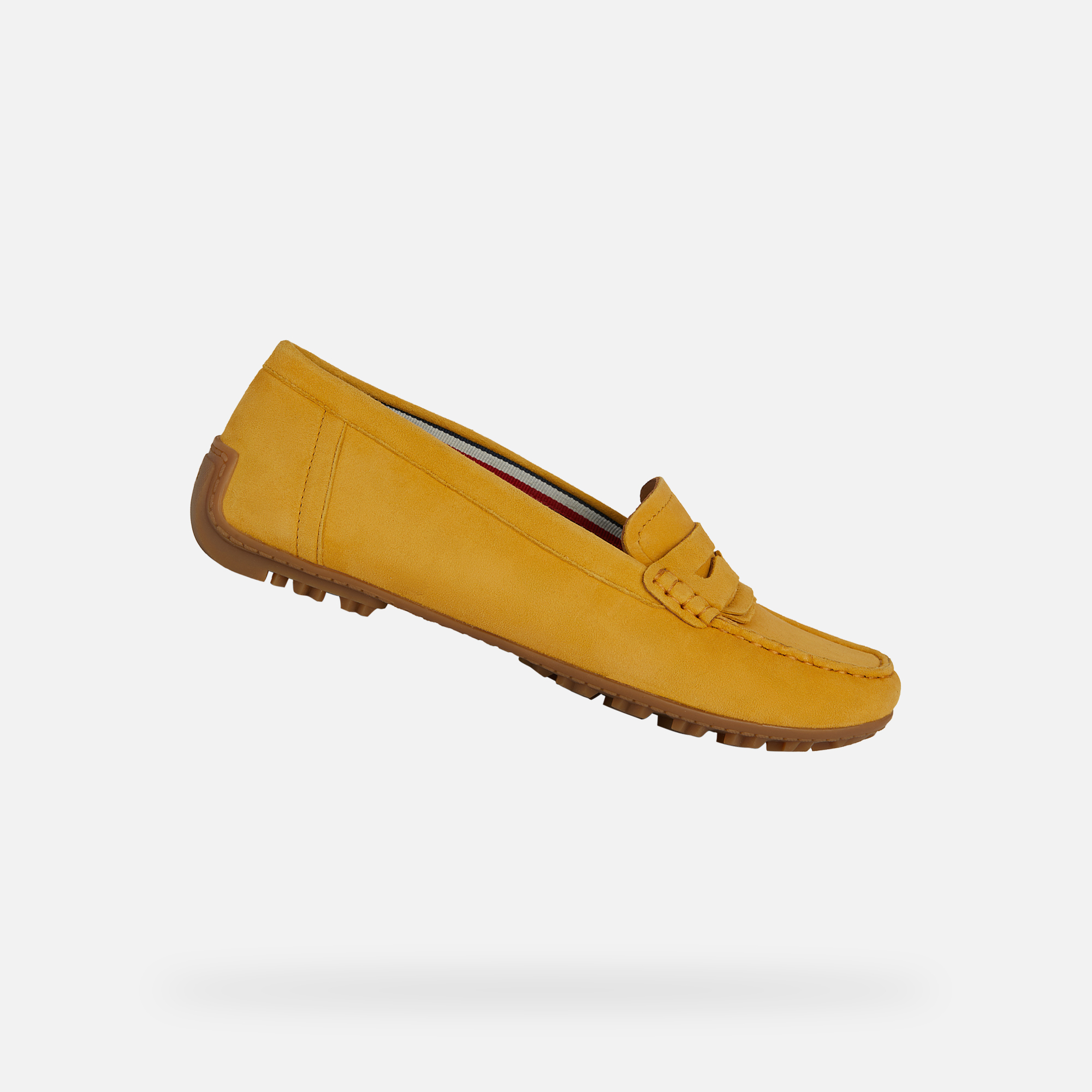 GEOX Yellow women's moccasins Kosmopolis + grip - Women's