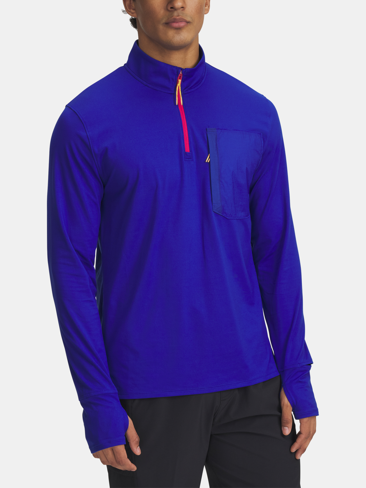 Mens T-shirt Under Armour UA TRAIL RUN QUARTER ZIP - Mens