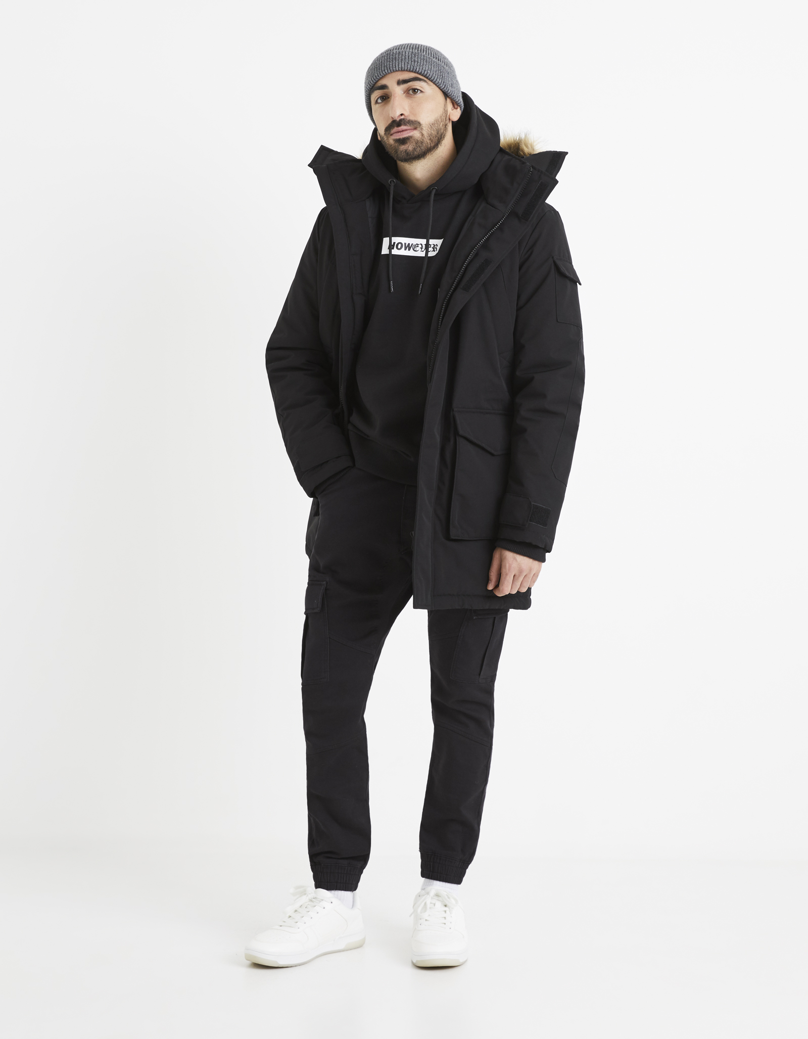 Pulovere cu gluga pentru barbati Celio - negru