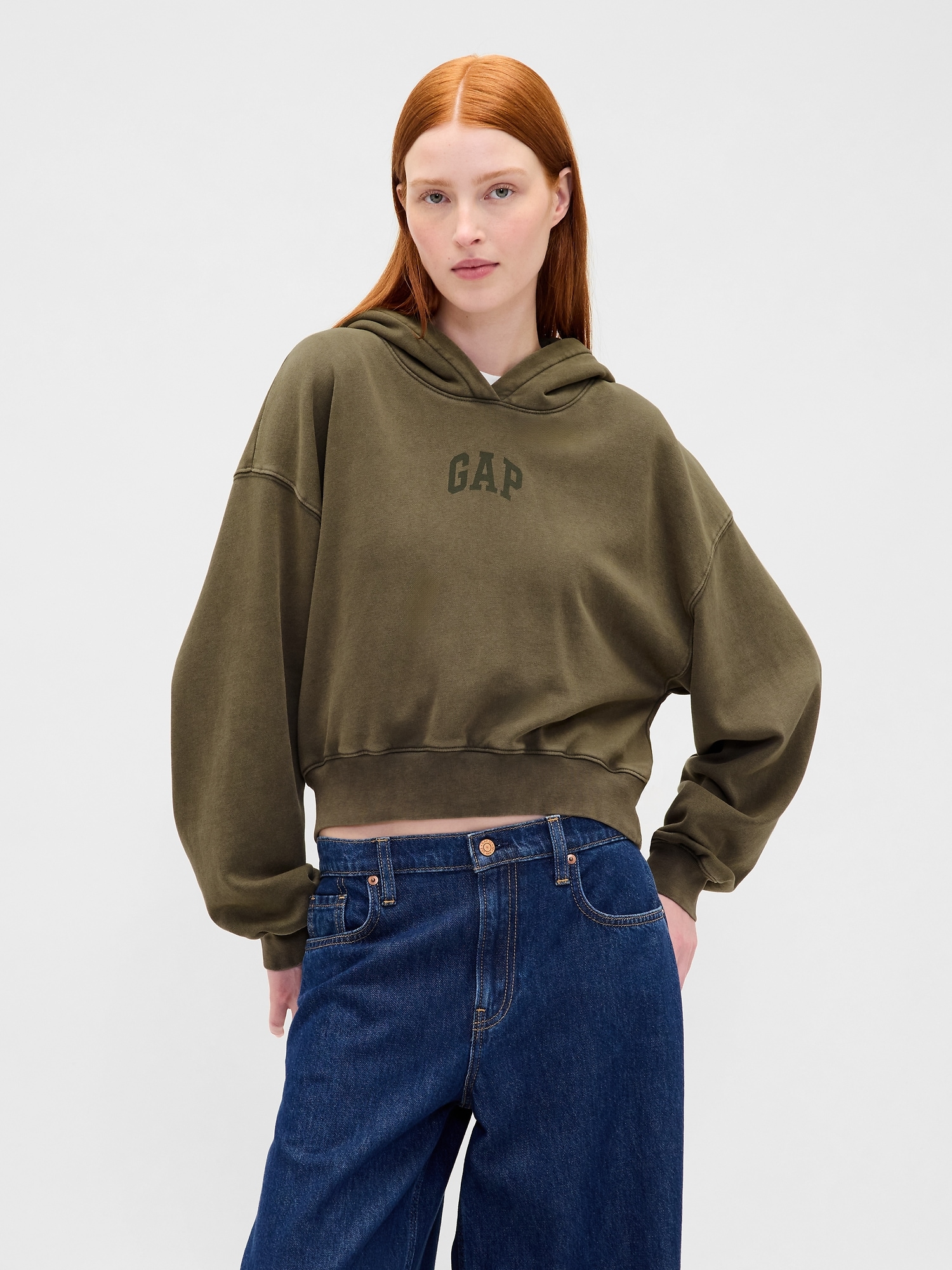 GAP Logo Cropped Hoodie - Ladies