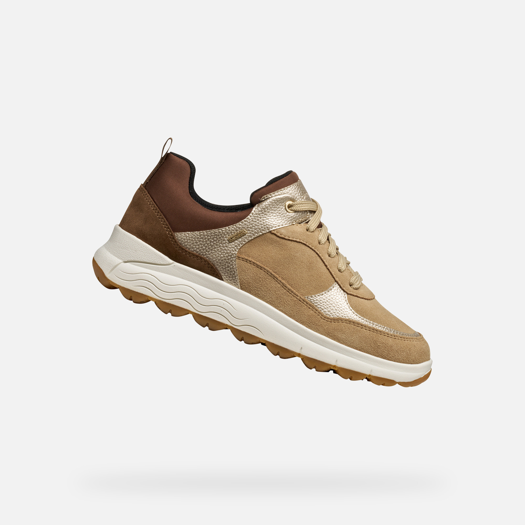 Beige womens sneakers Geox Spherica 4X4 B Abx - Womens