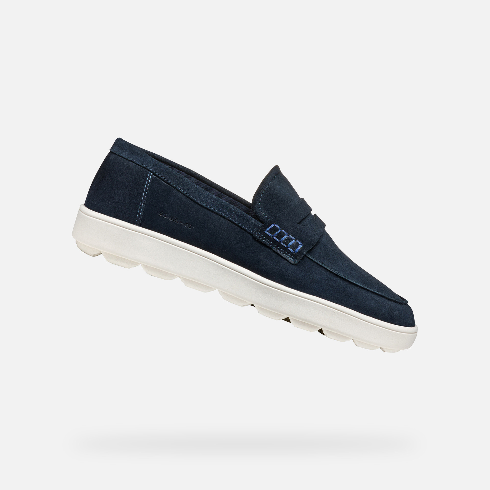 Dark blue men&#039;s moccasins Geox Spherica ECUB-1 - Men